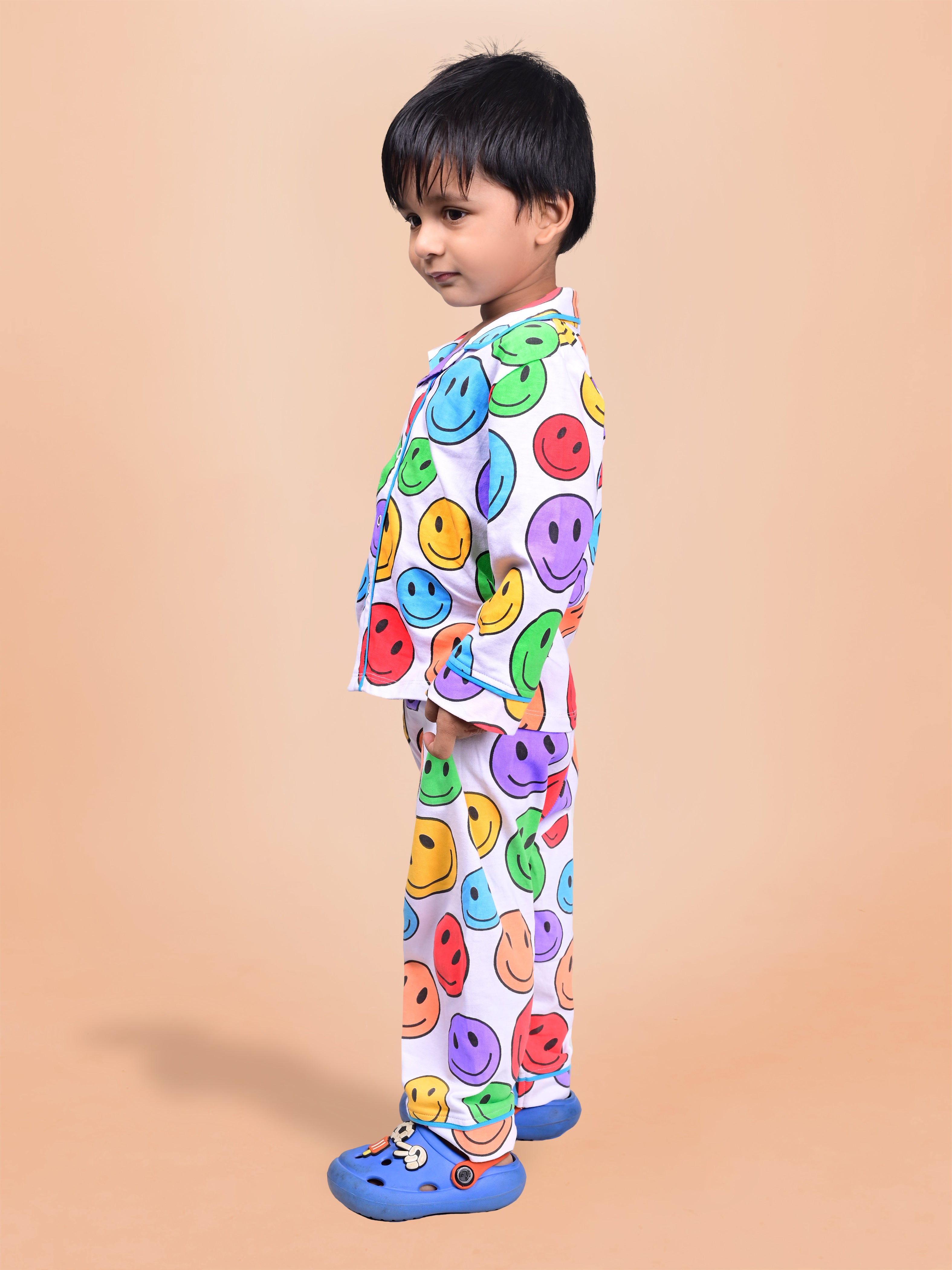 DTD Smiley All Over Printed Boys Night Suit ON-B-FS-NS-02