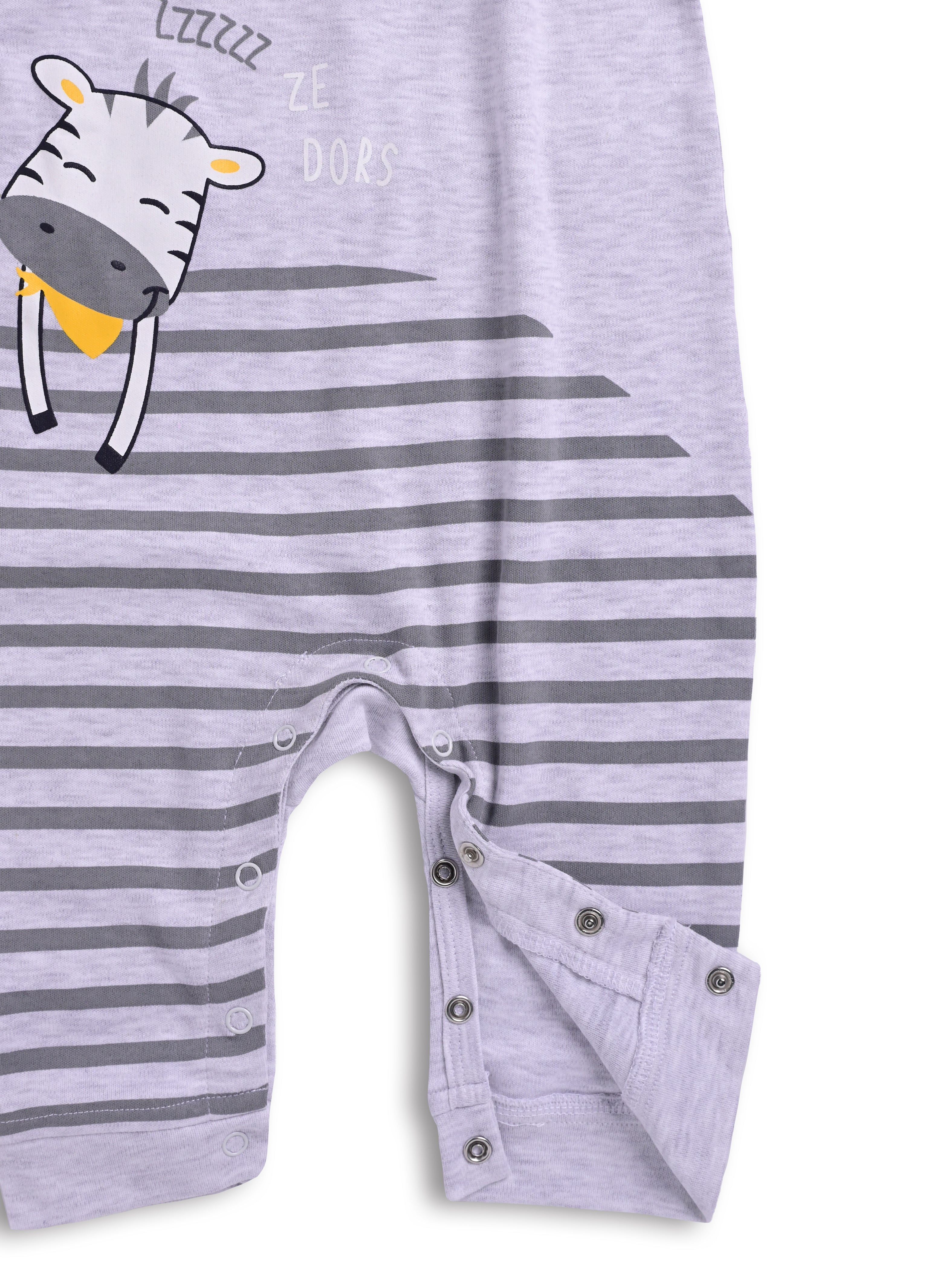 DTD Grey Color Little Cow Design Infant Baby Romper S-40BA