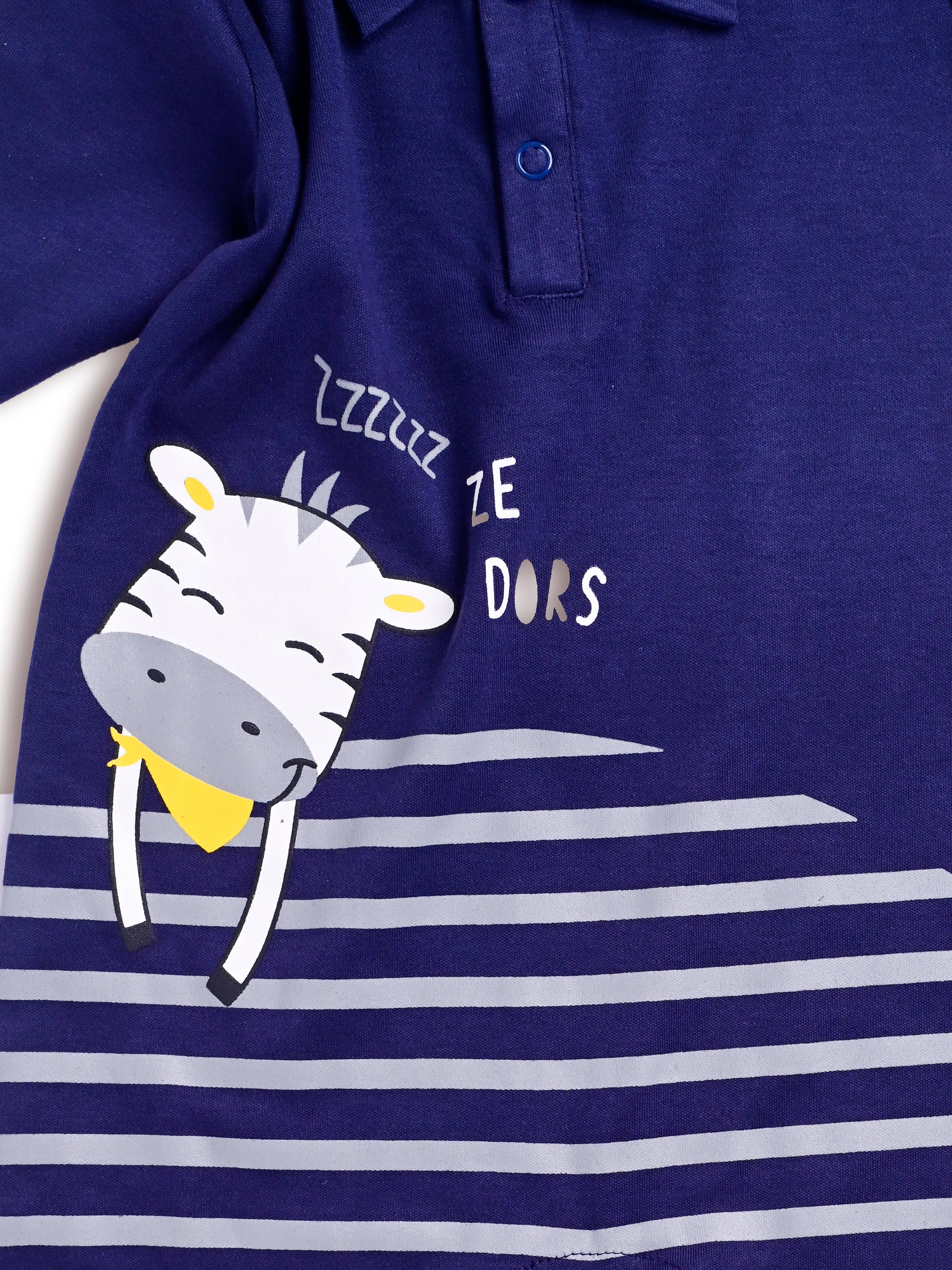 DTD Blue Color Little Cow Design Infant Baby Romper S-40BB