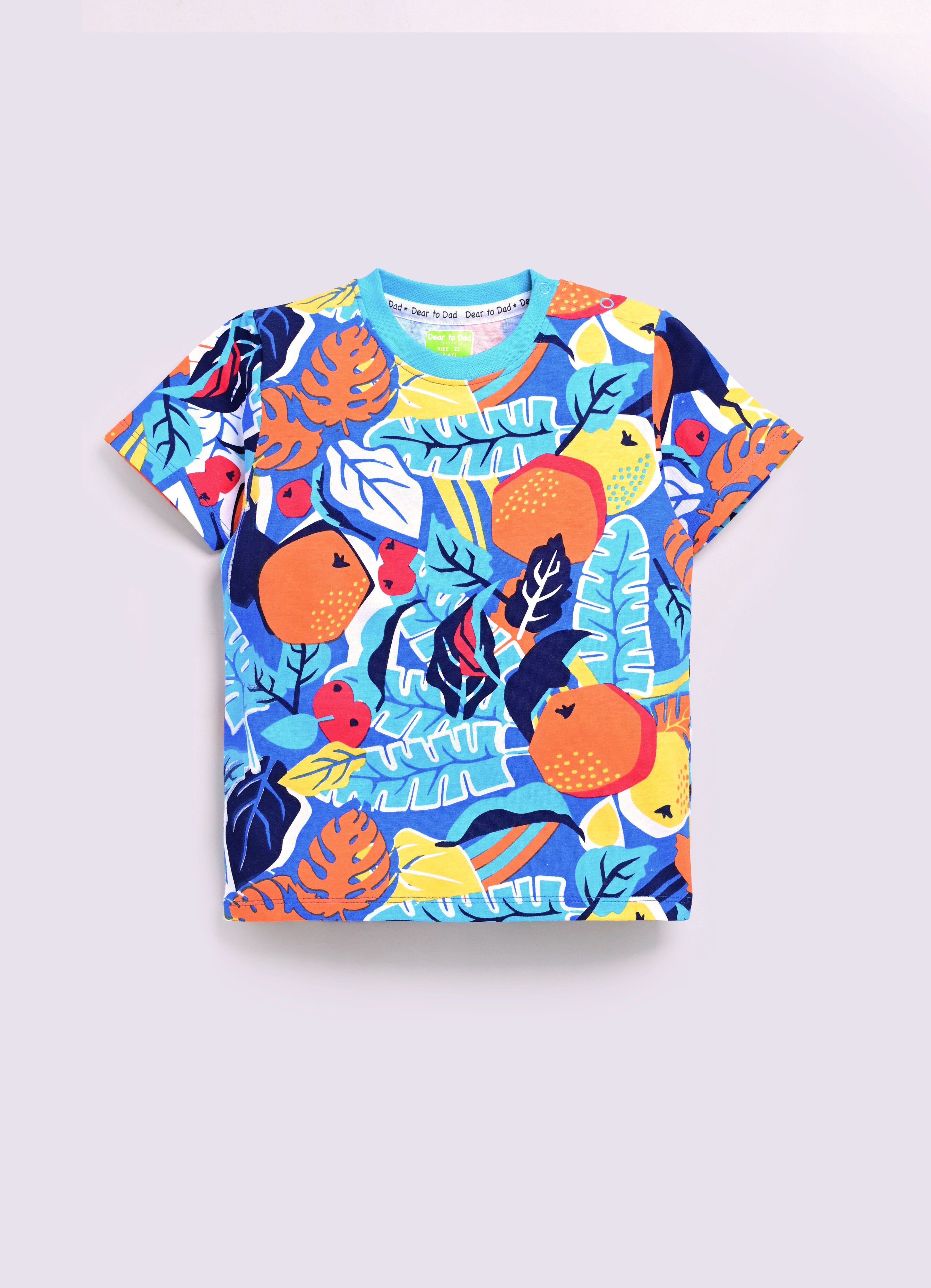 Dear To Dad Pure Cotton AOP Printed Half Sleeve Boys Co-ord Set HS-COS-06