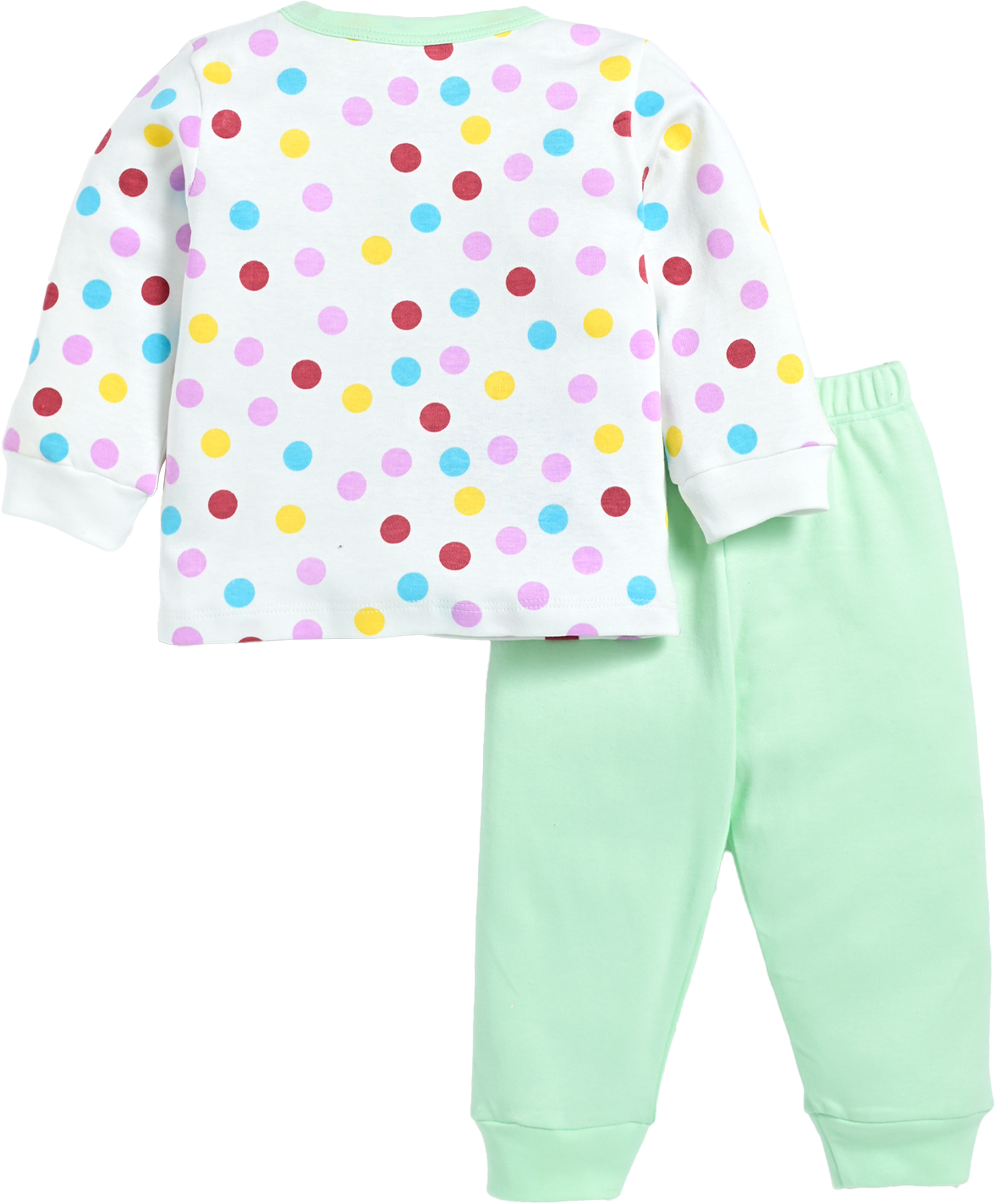 D2D All Over Full Sleeve White Color Front Open Top with Aqua Green Pant G-FO-23_Aqua Green