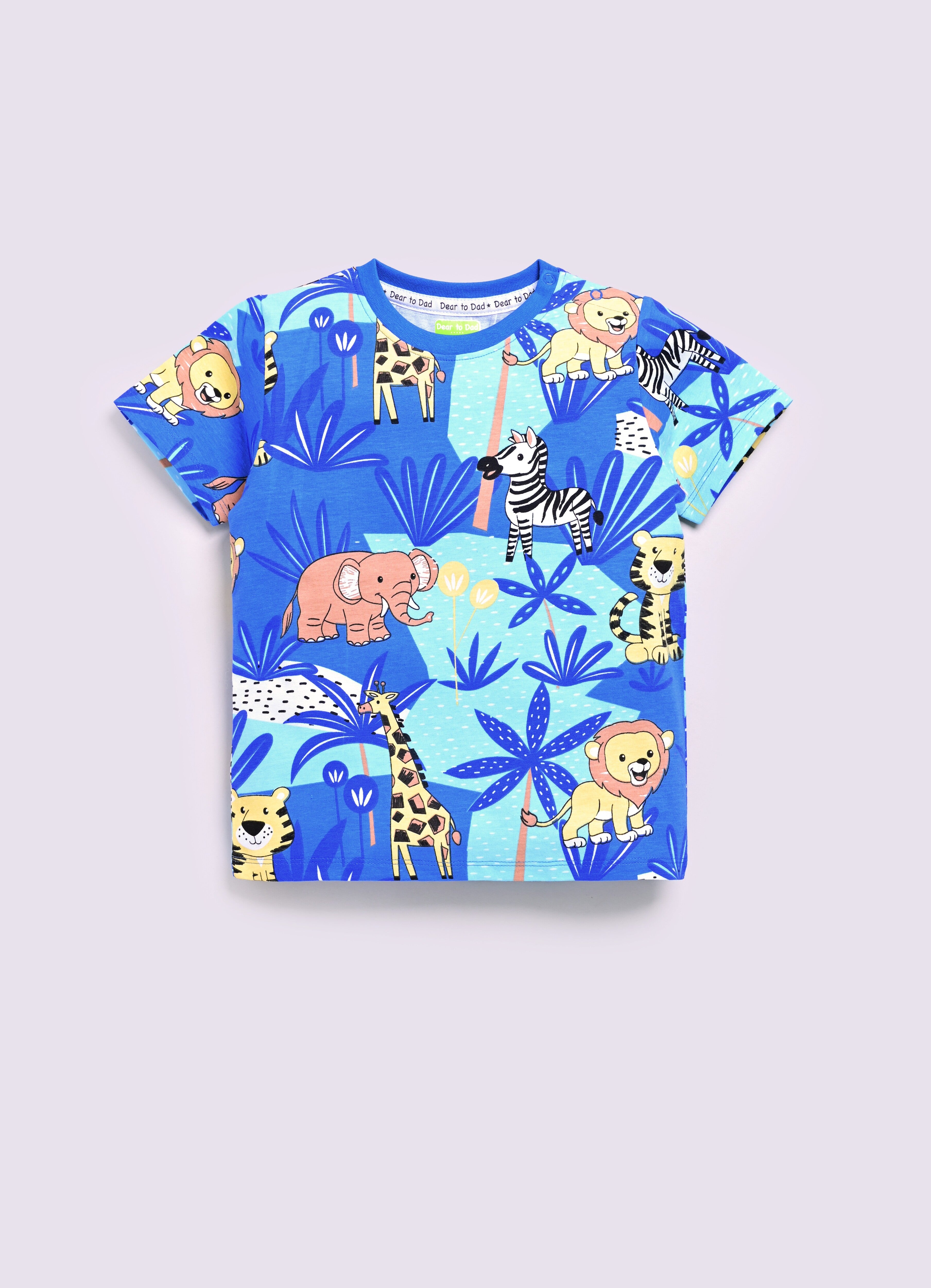 Dear To Dad Pure Cotton AOP Printed Half Sleeve Boys Co-ord Set HS-COS-05