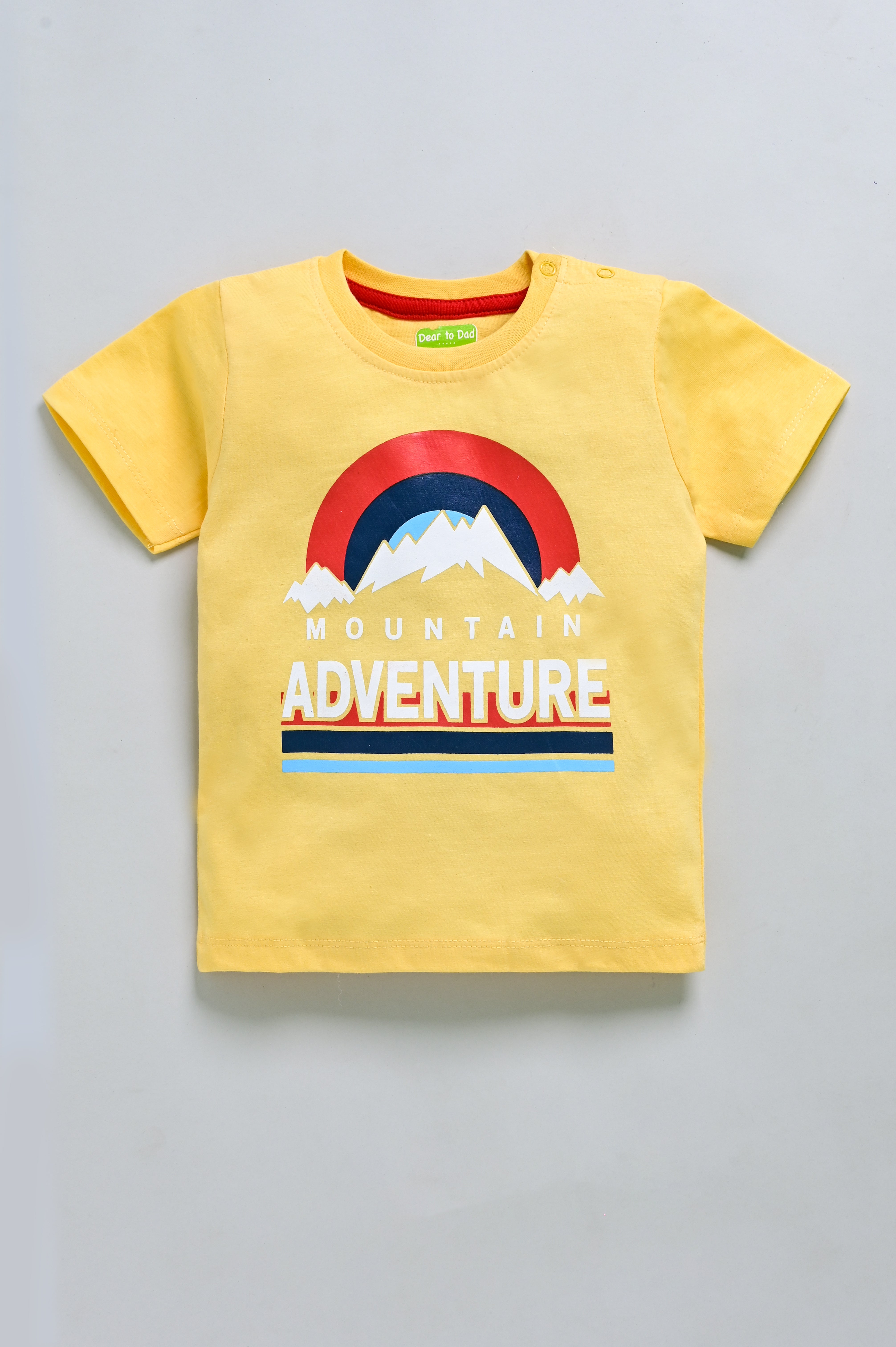 DTD Yellow Color Half Sleeve T-Shirt with Blue Shorts for Boys B-HS- 001
