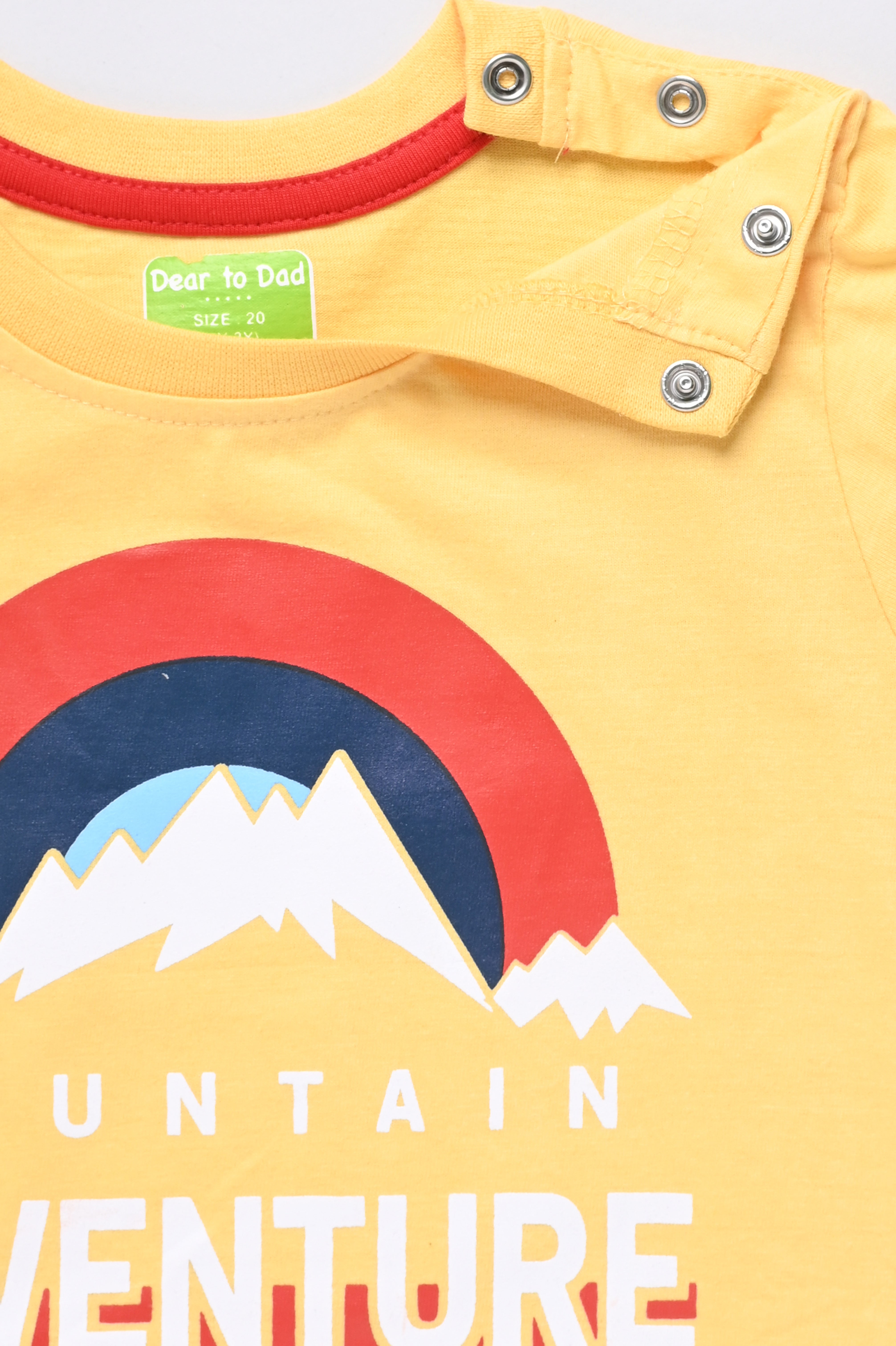 DTD Yellow Color Half Sleeve T-Shirt with Blue Shorts for Boys B-HS- 001