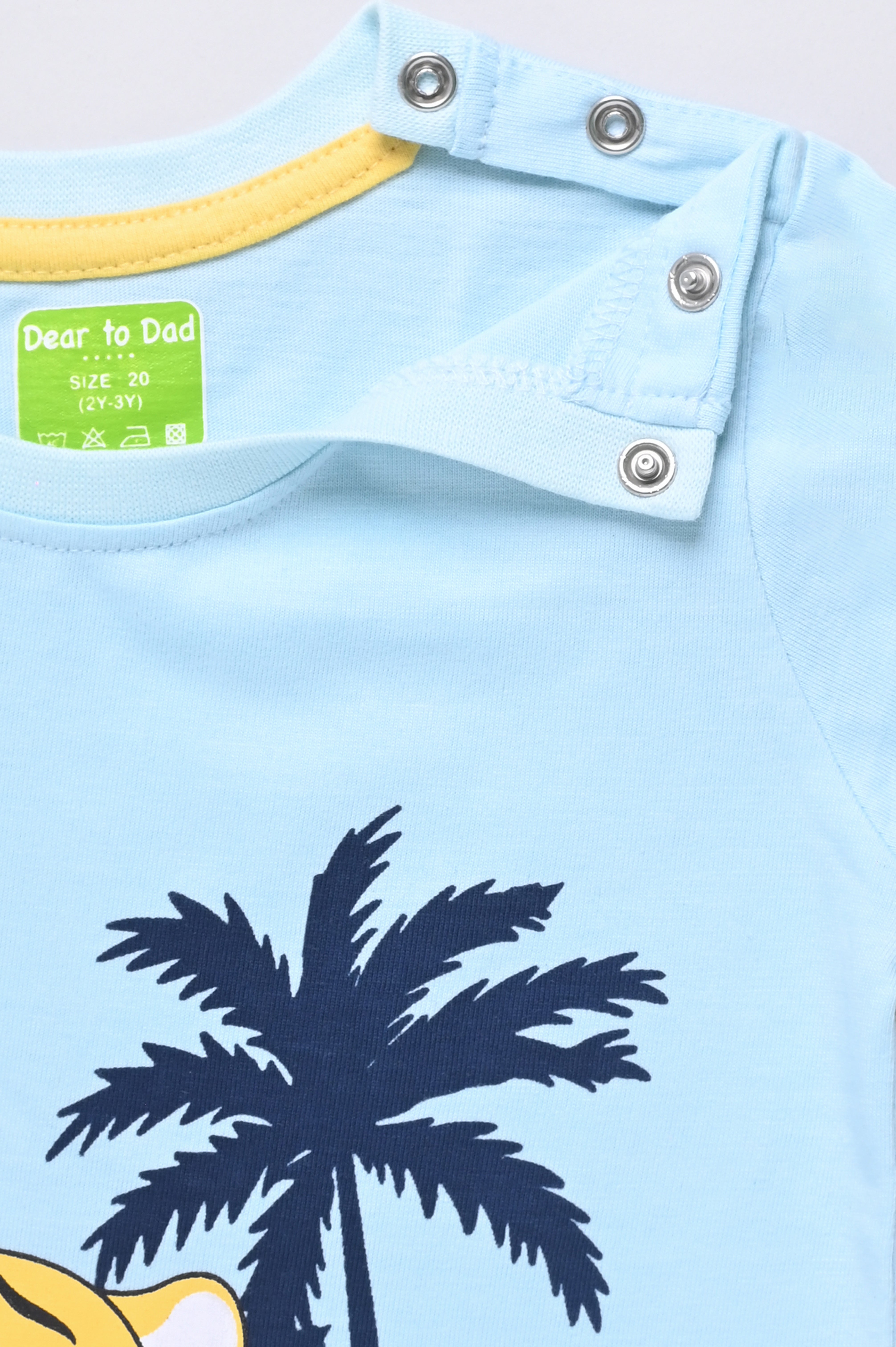 DTD Sky Blue Color Half Sleeve T-Shirt with Blue Shorts for Boys B-HS- 002