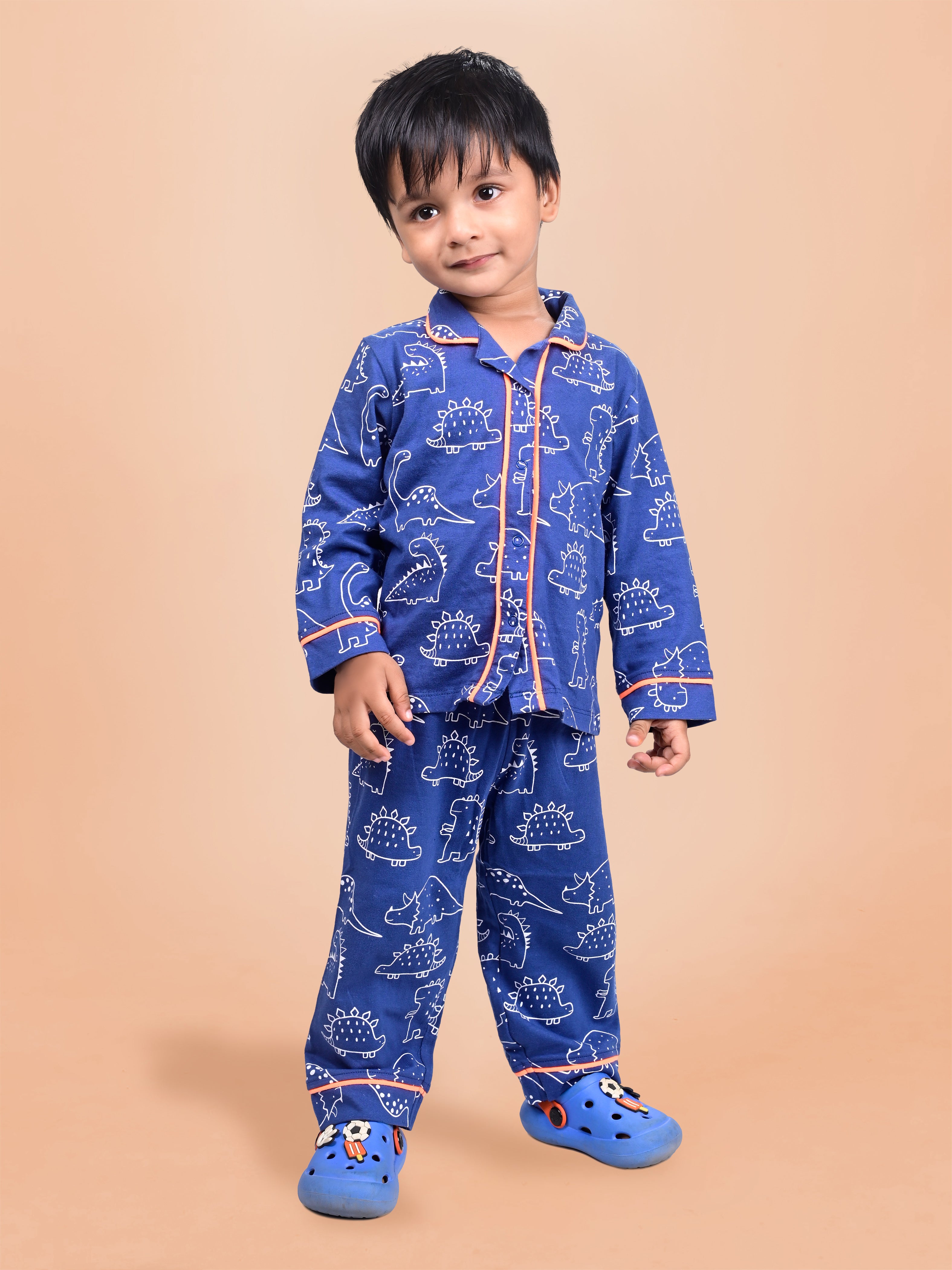 DTD Cute Dinosaurs All Over Printed Baby Boys Night Suit ON-B-FS-NS-05