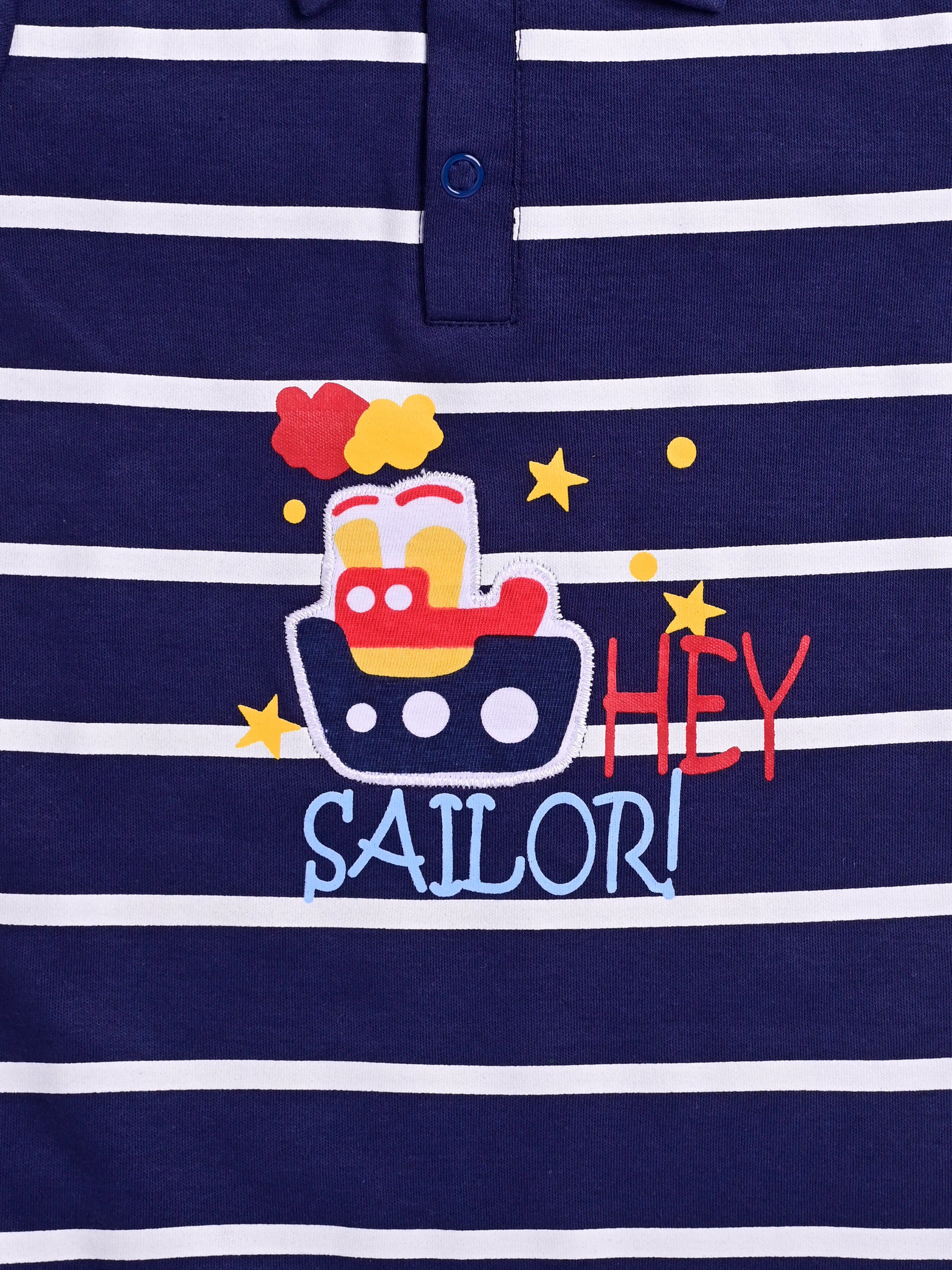 DTD Blue Sailor Design Infant Baby Romper S-09AA