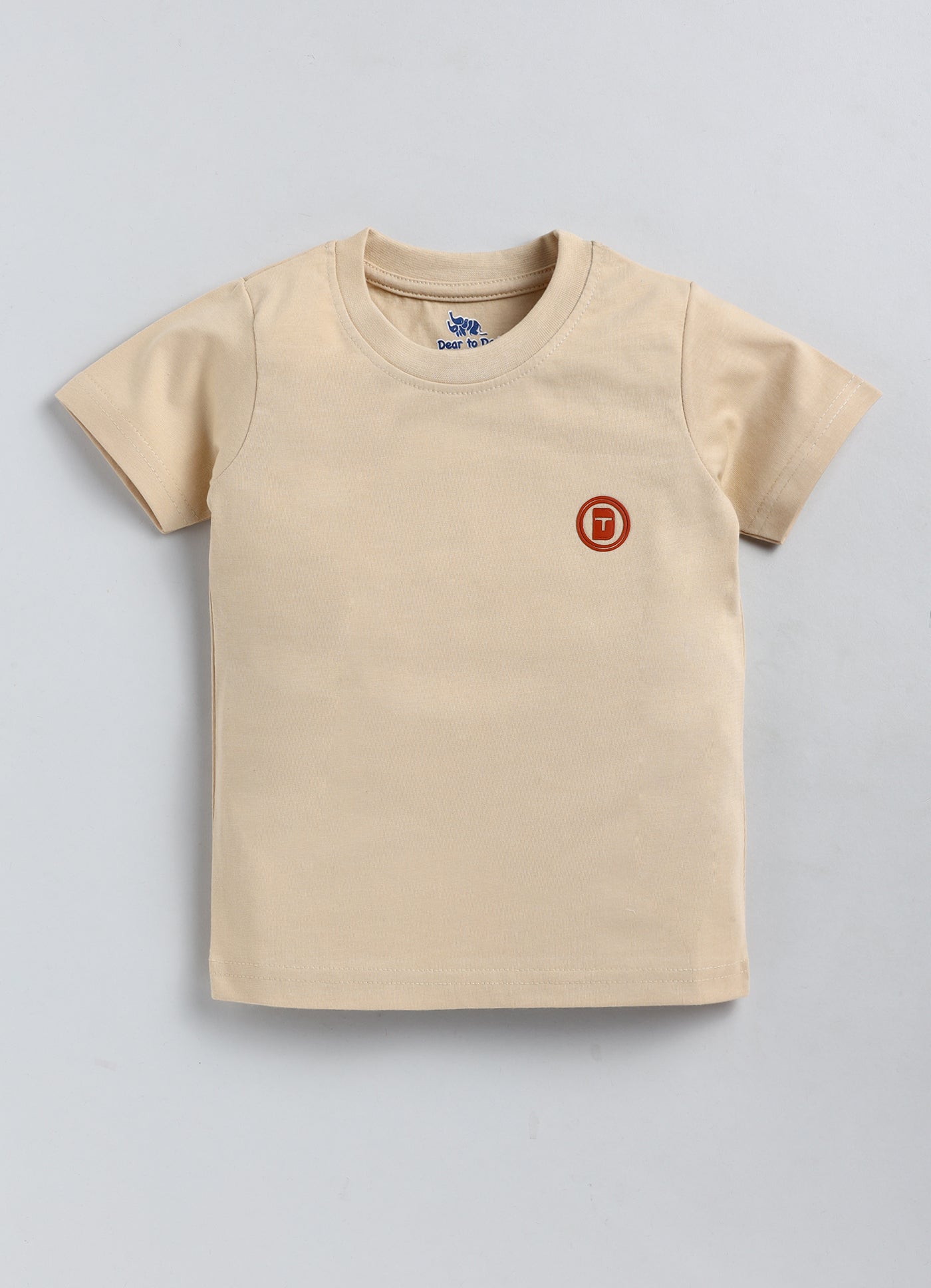 DTD Solid Color Boys T-Shirt- Pack of 2- Chest Logo-BT-712D