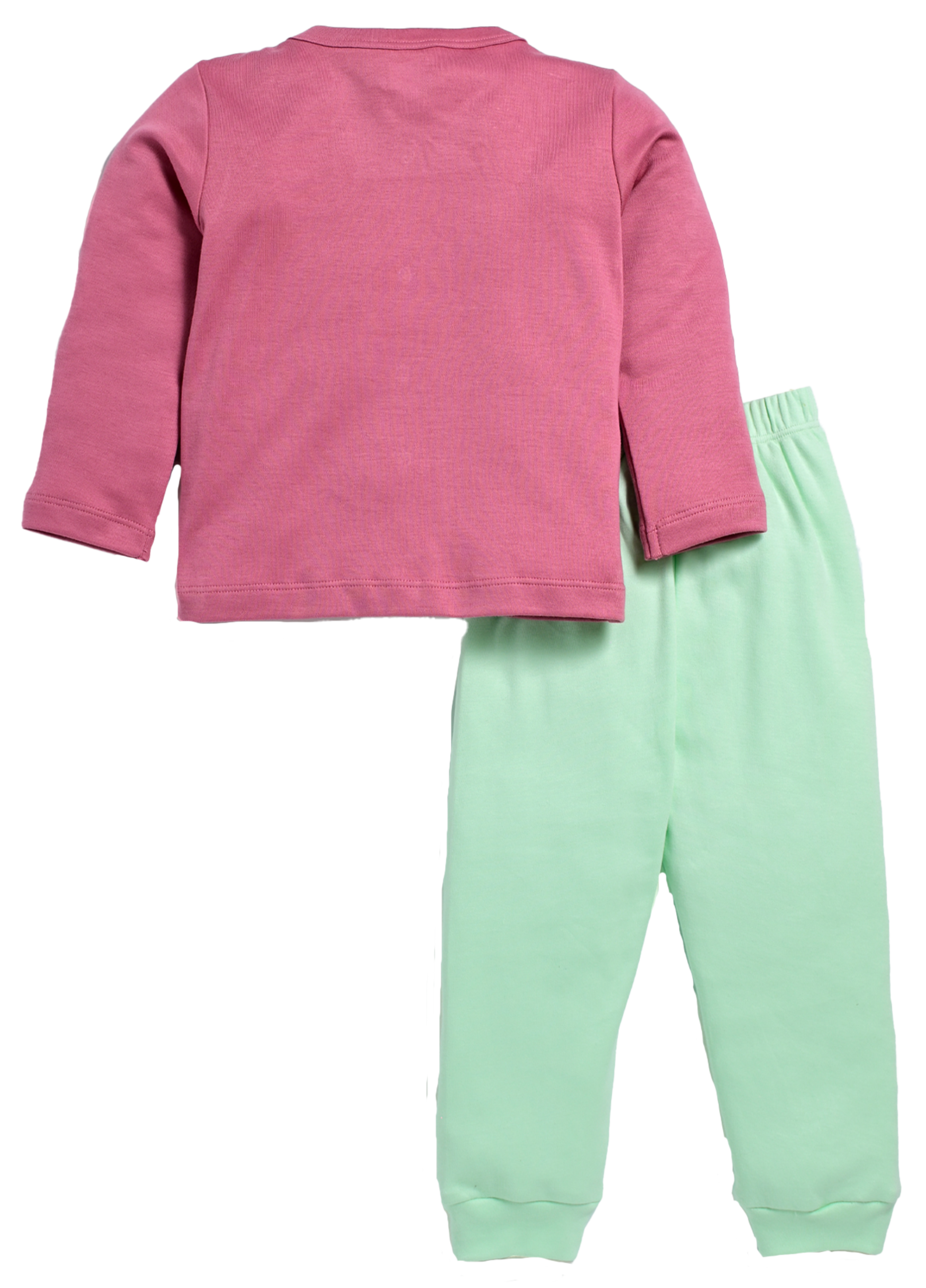 D2D All Over Full Sleeve Pink Front Open Top with Aqua Green Pant G-FO-21_Pink