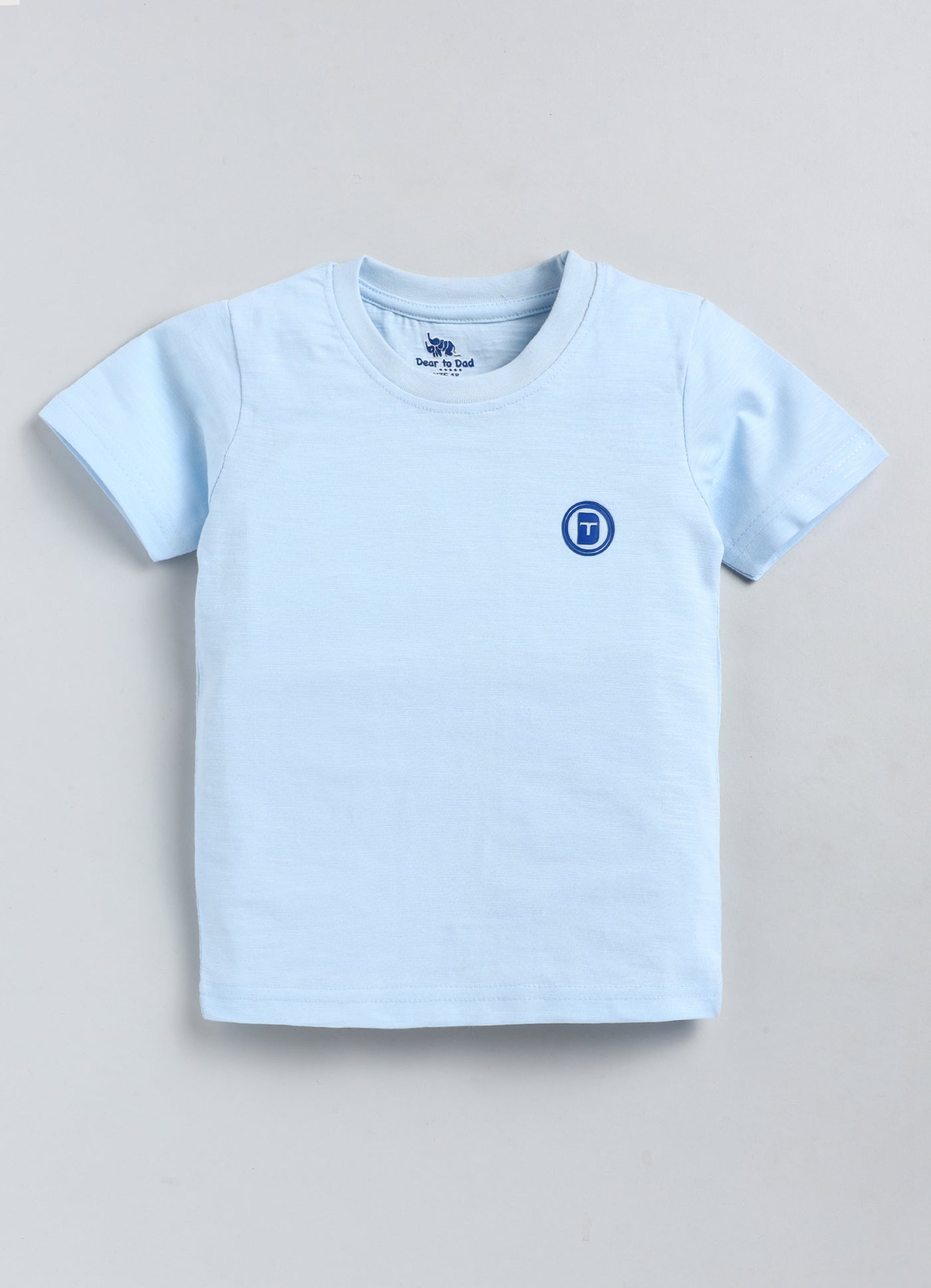 DTD Solid Color Boys T-Shirt- Pack of 2- Chest Logo-BT-712A