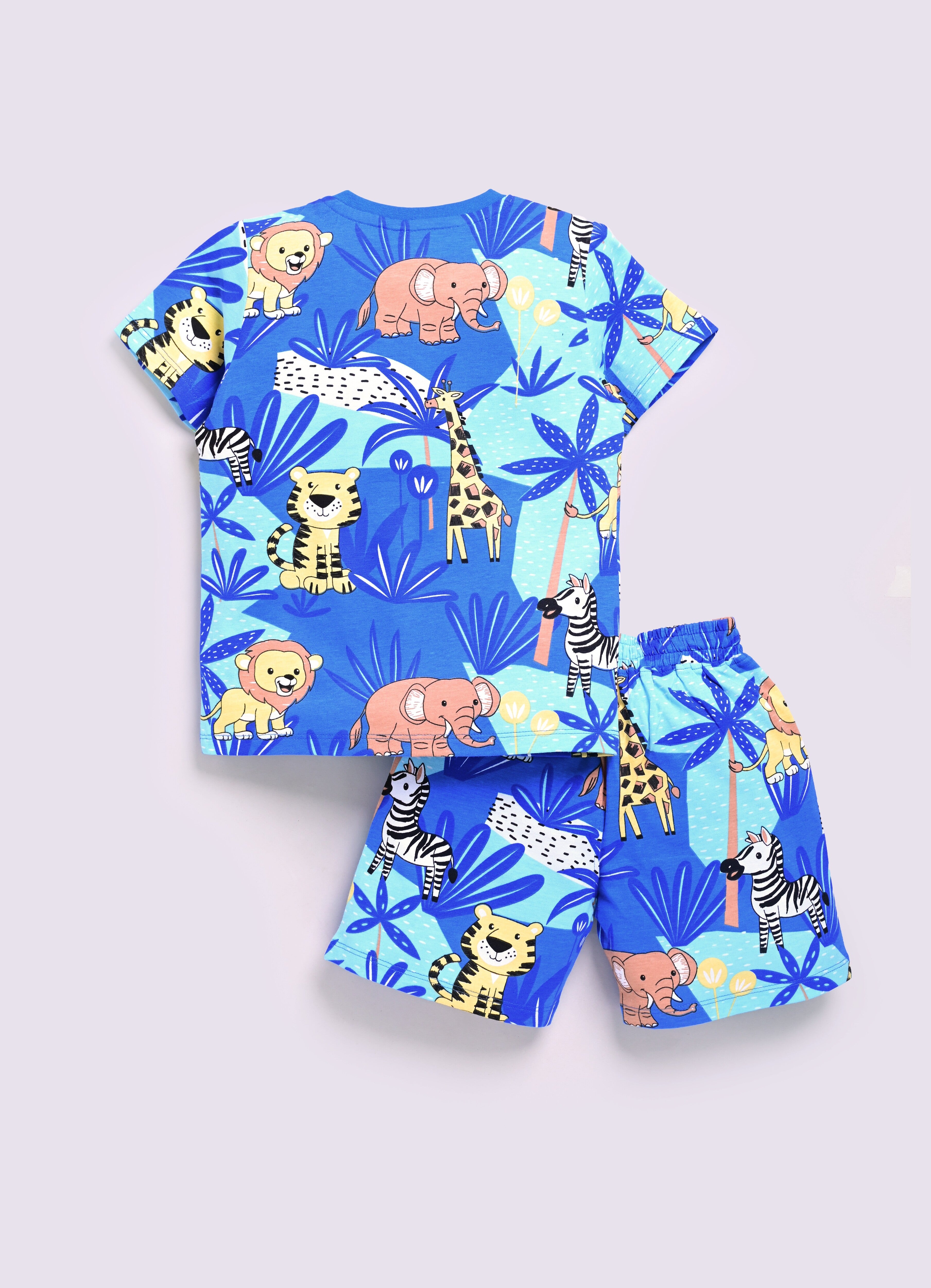 Dear To Dad Pure Cotton AOP Printed Half Sleeve Boys Co-ord Set HS-COS-05