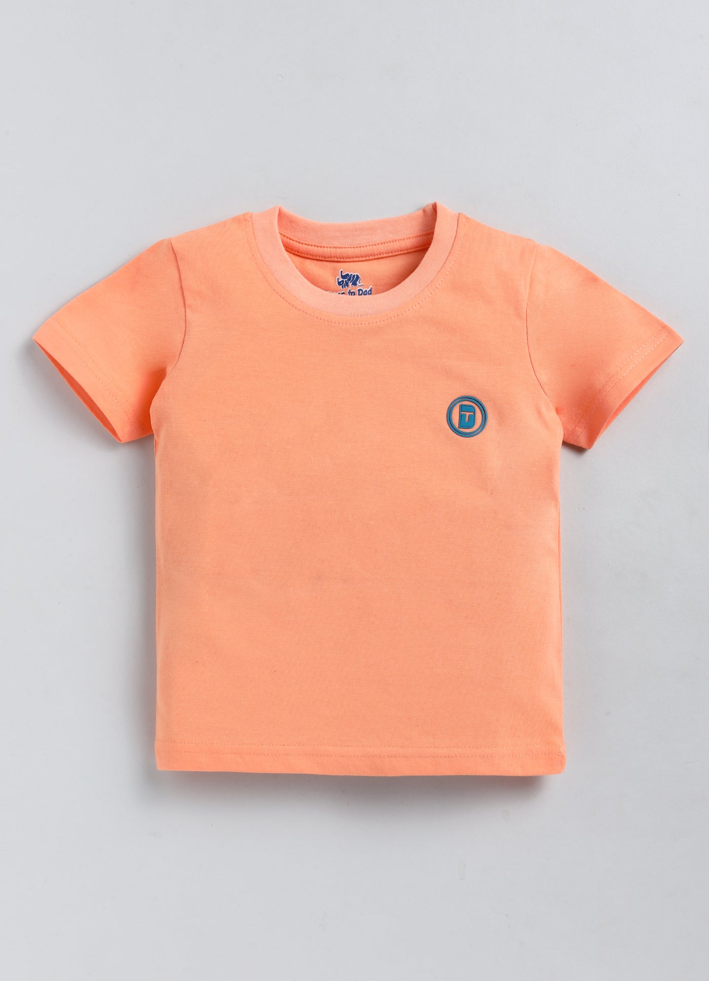 DTD Solid Color Boys T-Shirt- Pack of 2- Chest Logo-BT-712B