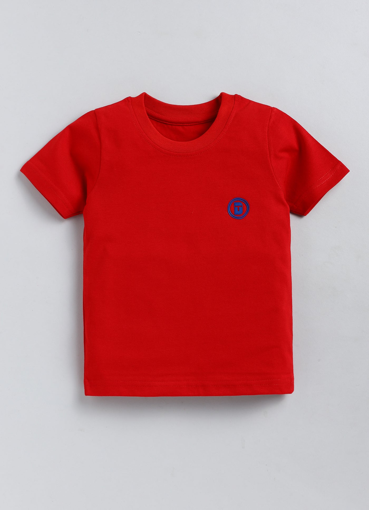 DTD Solid Color Boys T-Shirt- Pack of 2- Chest Logo-BT-712A