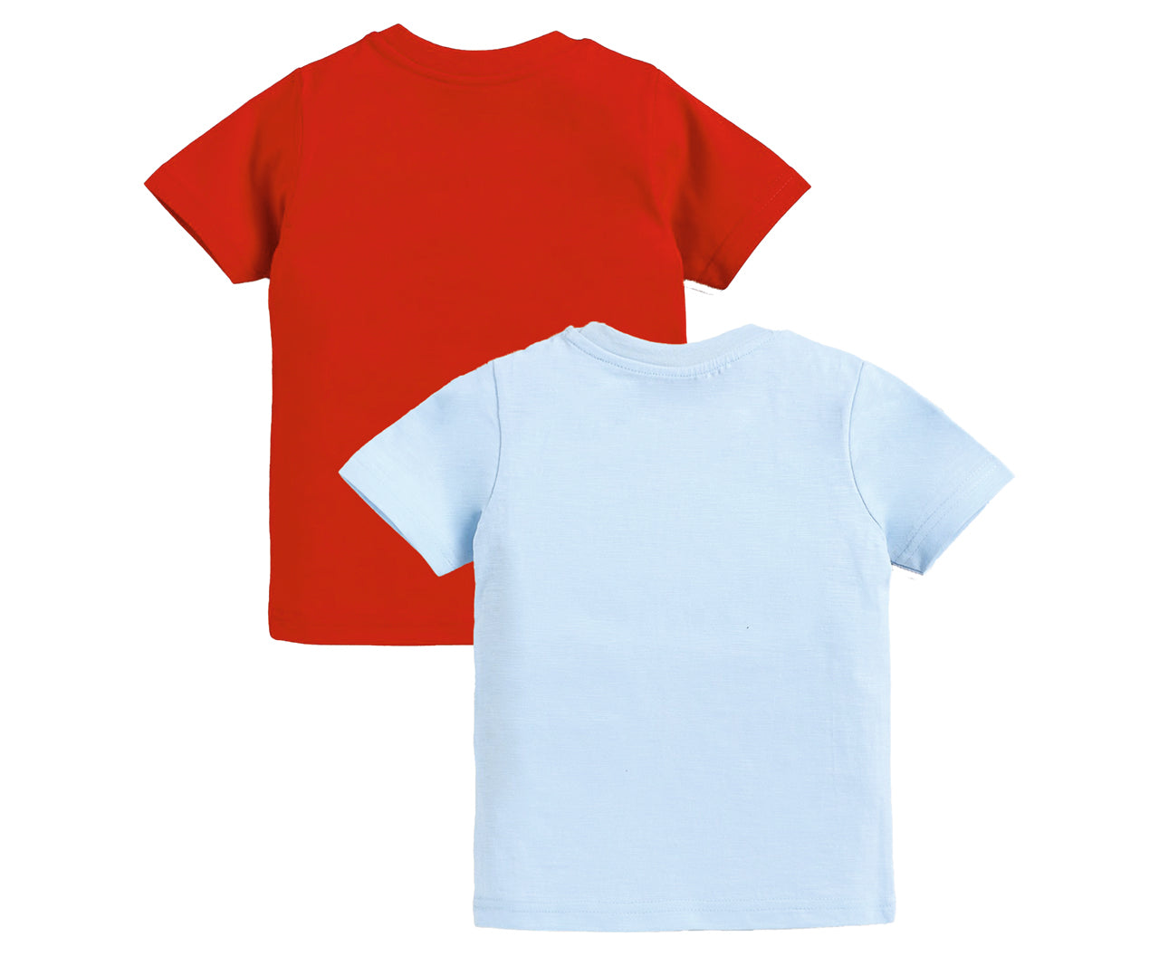 DTD Solid Color Boys T-Shirt- Pack of 2- Chest Logo-BT-712A