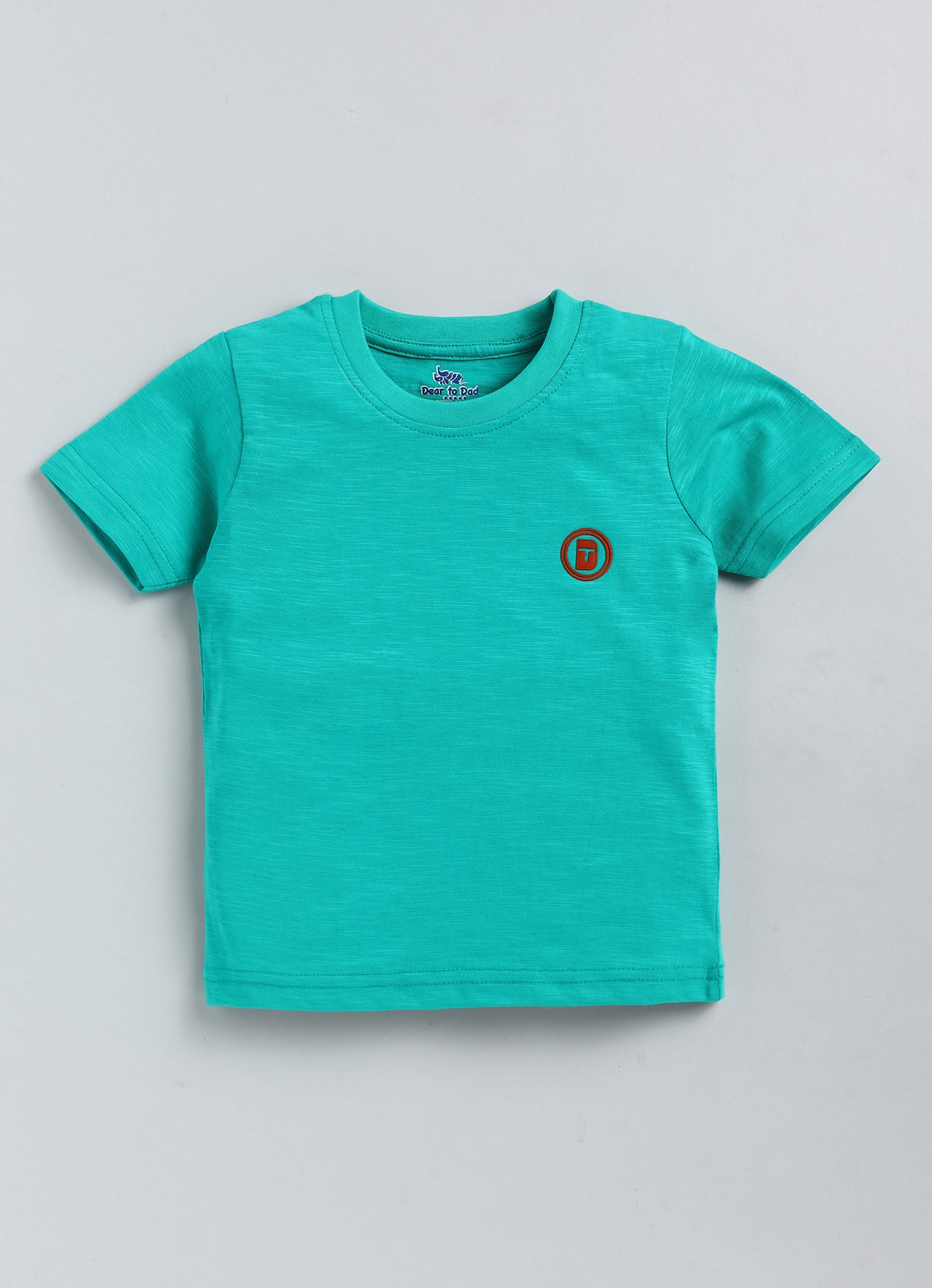 DTD Solid Color Boys T-Shirt- Pack of 2- Chest Logo-BT-712D