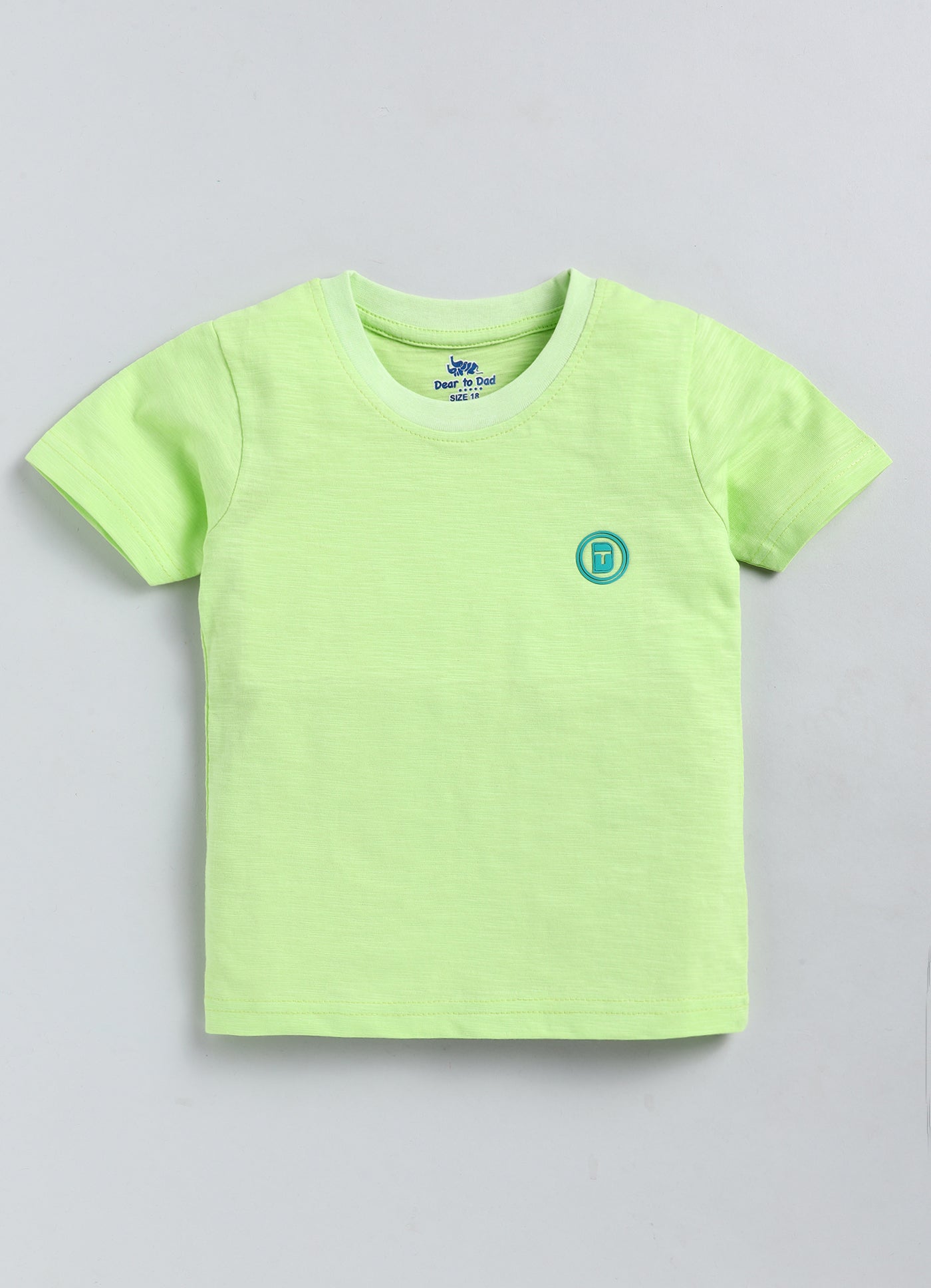 DTD Solid Color Boys T-Shirt- Pack of 2- Chest Logo-BT-712E