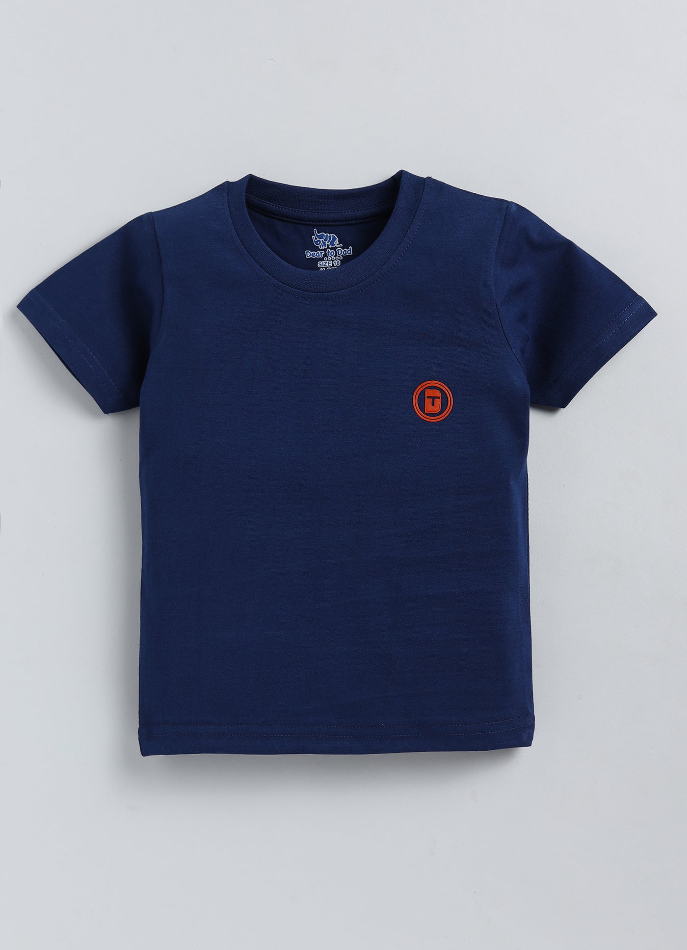 DTD Solid Color Boys T-Shirt- Pack of 2- Chest Logo-BT-712E