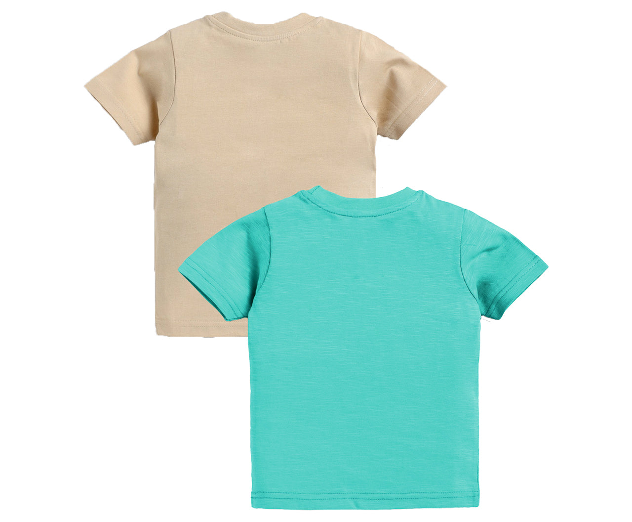 DTD Solid Color Boys T-Shirt- Pack of 2- Chest Logo-BT-712D