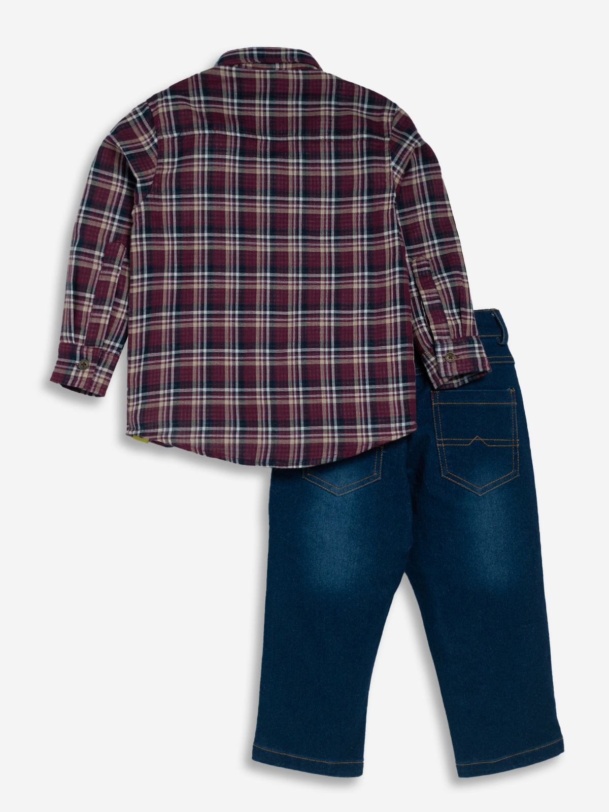 DTD Boys Full Sleeve Set with Denim Pant-B- F/S - 825