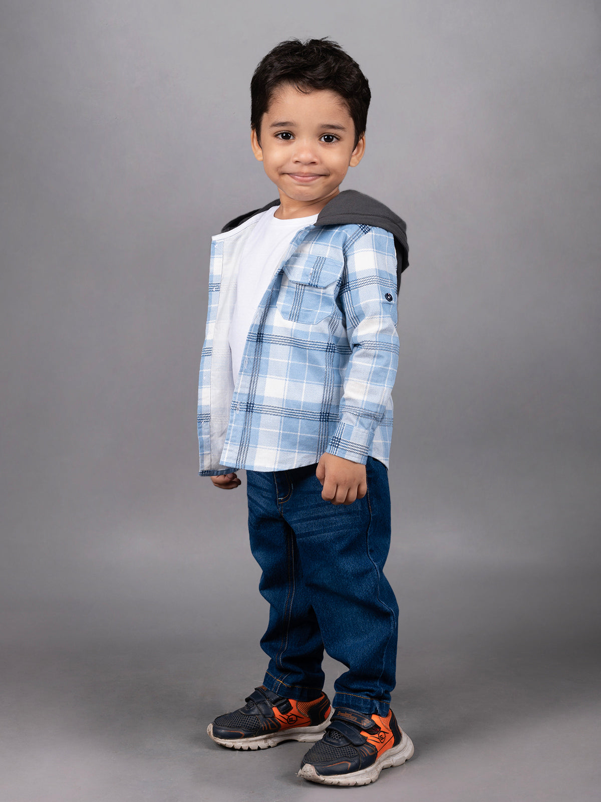 Boys Full Sleeve Three Pieces Hoodie Set with Denim Pant-TPS-F/S-119