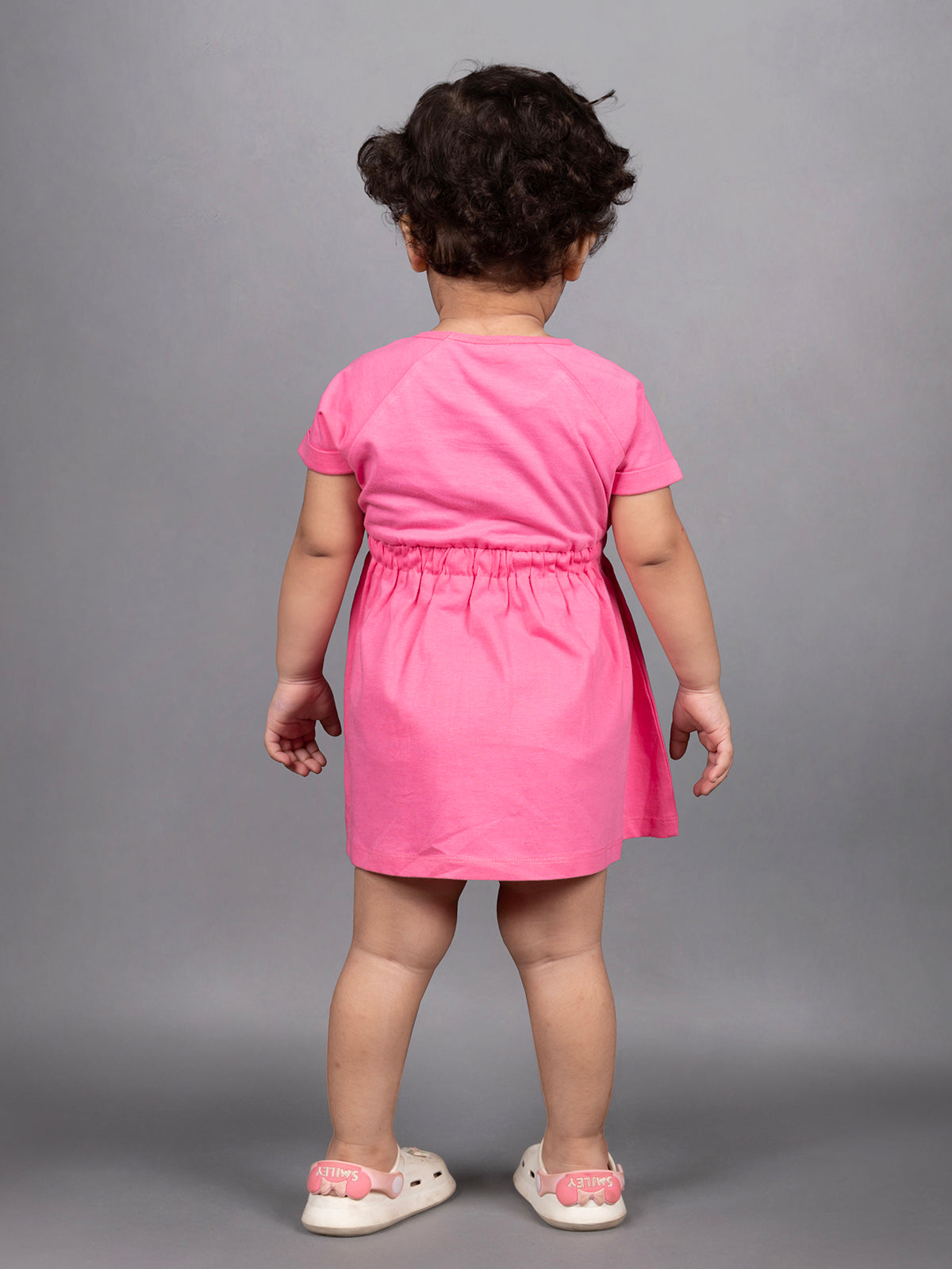 Dear To Dad Pure Cotton Pink Color Girls Frock FRK-005