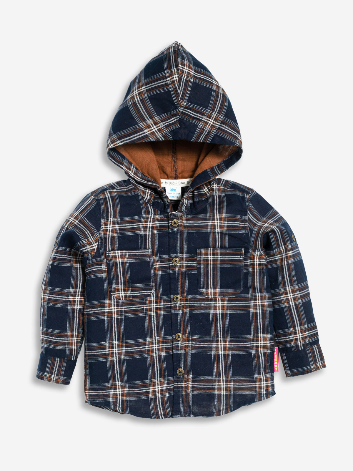 DTD Checkered Full Sleeve Hoodie set for Boys-B- F/S - 823