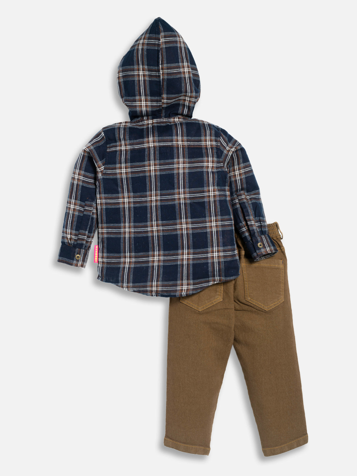 DTD Checkered Full Sleeve Hoodie set for Boys-B- F/S - 823