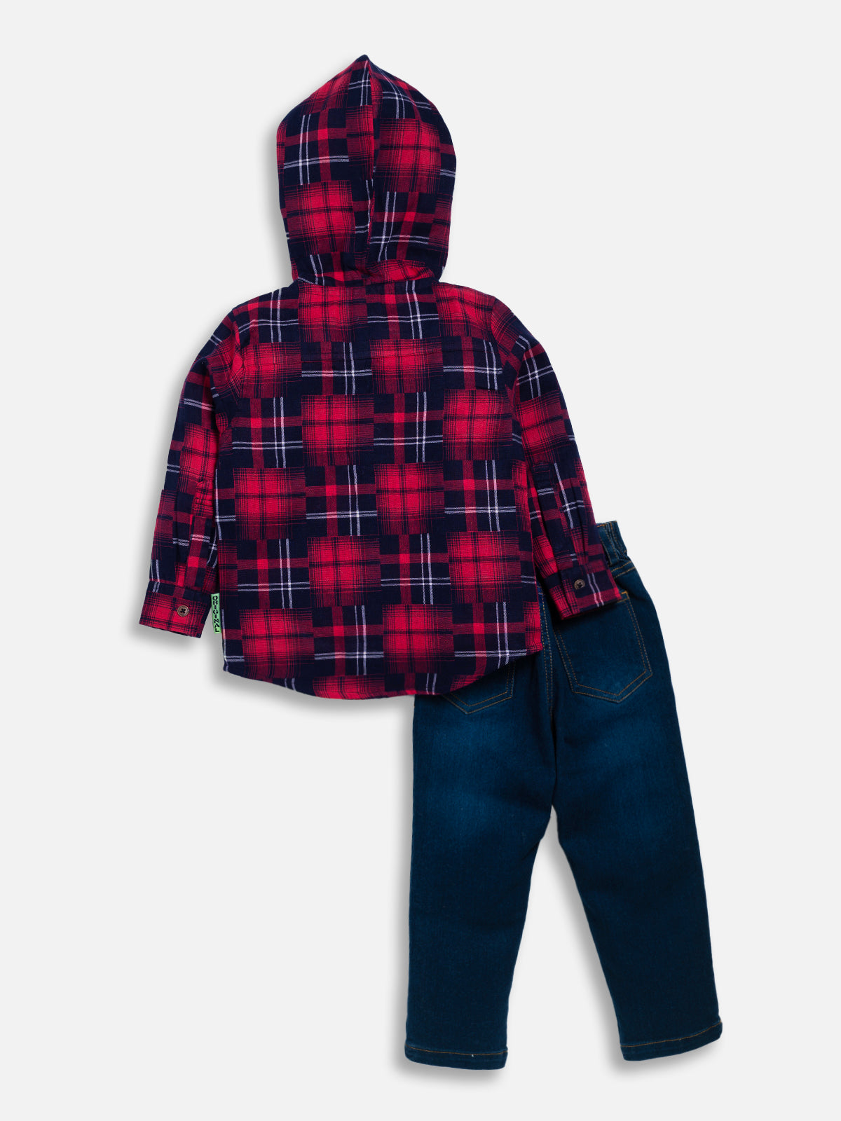 Boys Full Sleeve Hoodie Set with Denim Pant-B-FDS-837