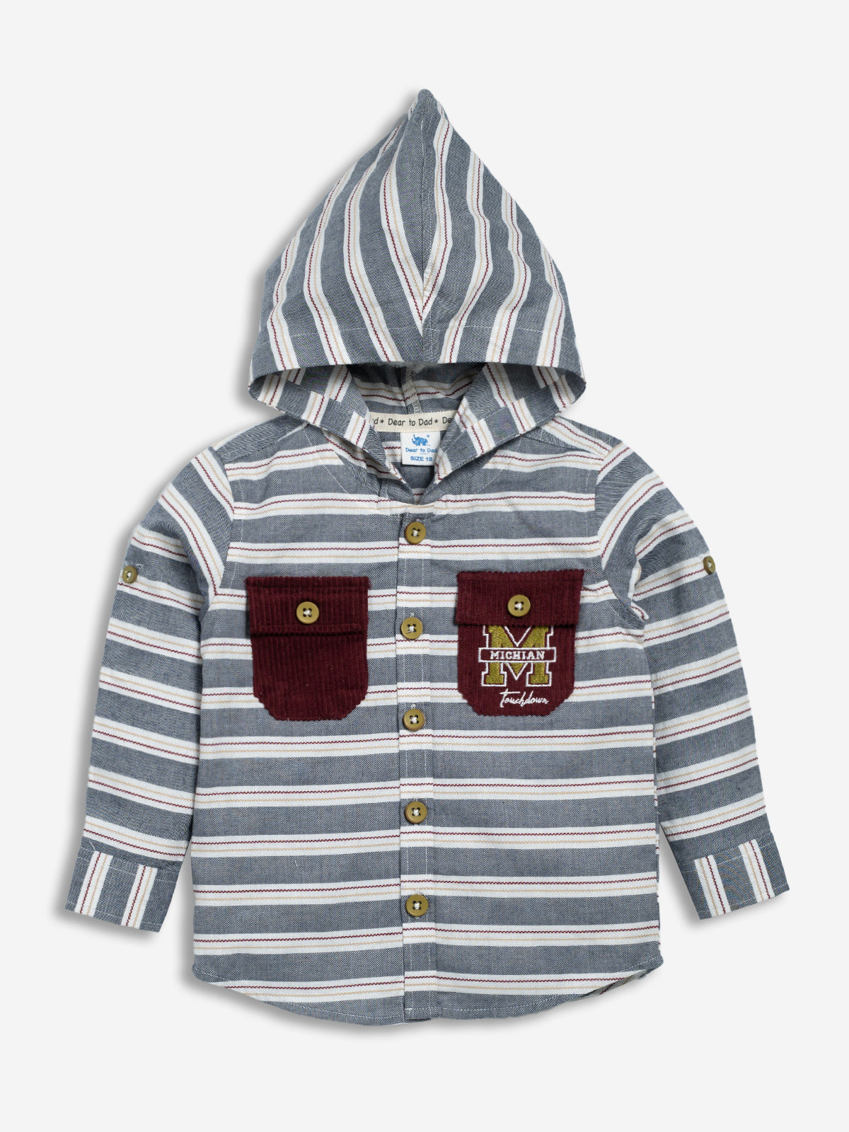 DTD Checkered Full Sleeve Hoodie set for Boys-B- FSD - 842