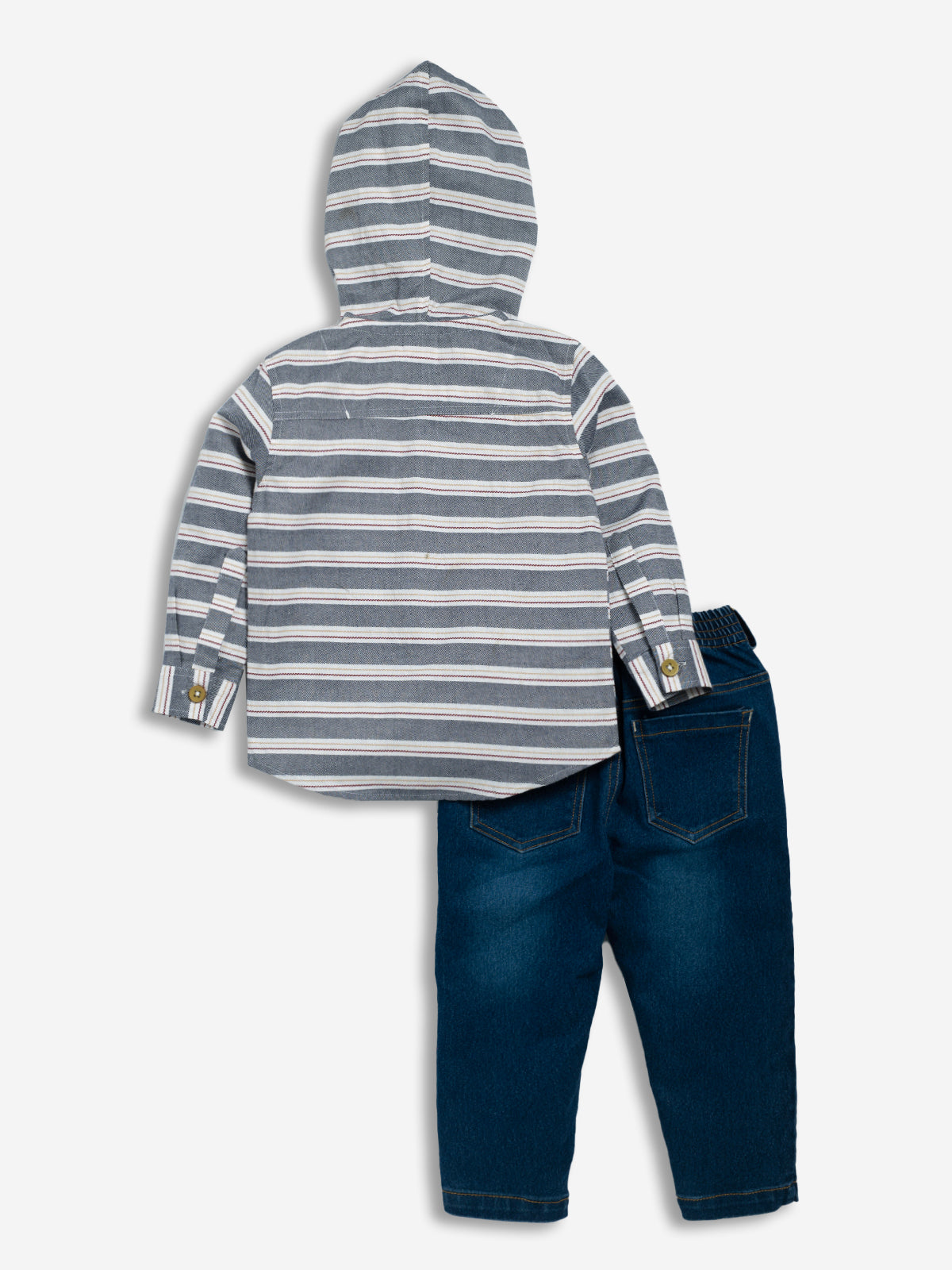 DTD Checkered Full Sleeve Hoodie set for Boys-B- FSD - 842