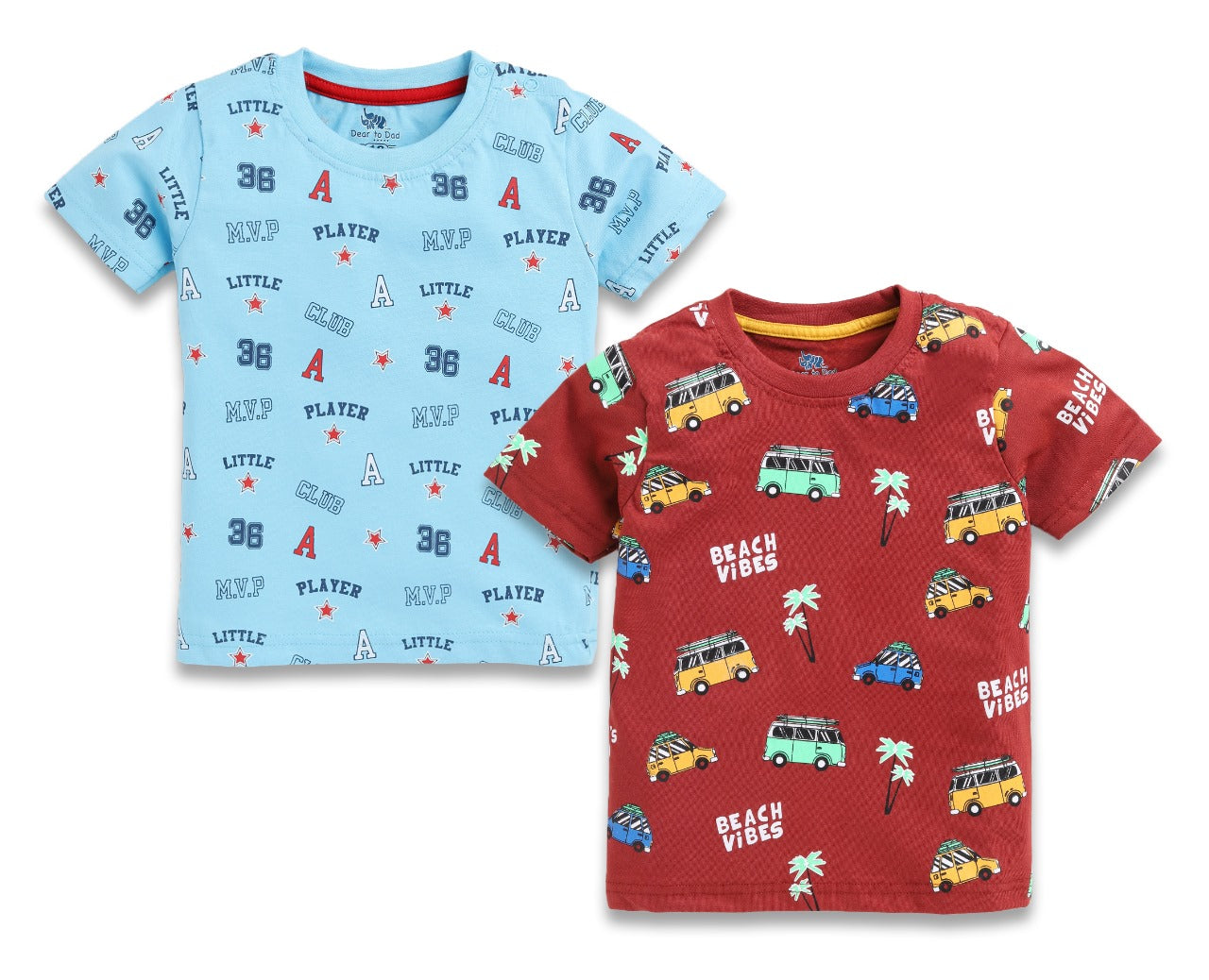 DTD All Over Print Half Sleeve T-shirt for Boys-Pack of 2-BT-711C