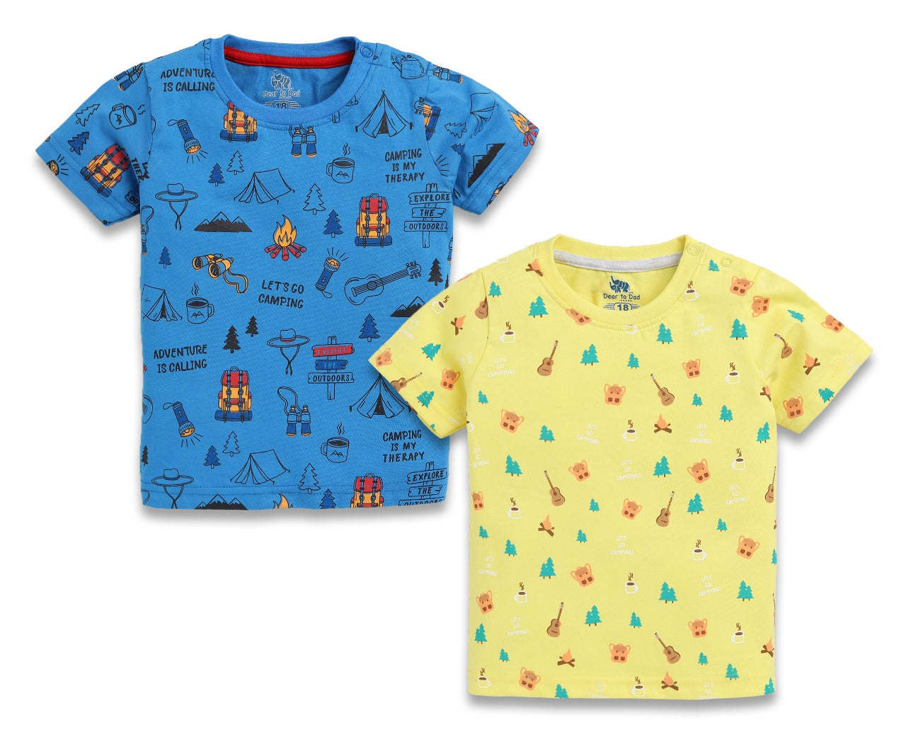 DTD All Over Print Half Sleeve T-shirt for Boys-Pack of 2-BT-711B