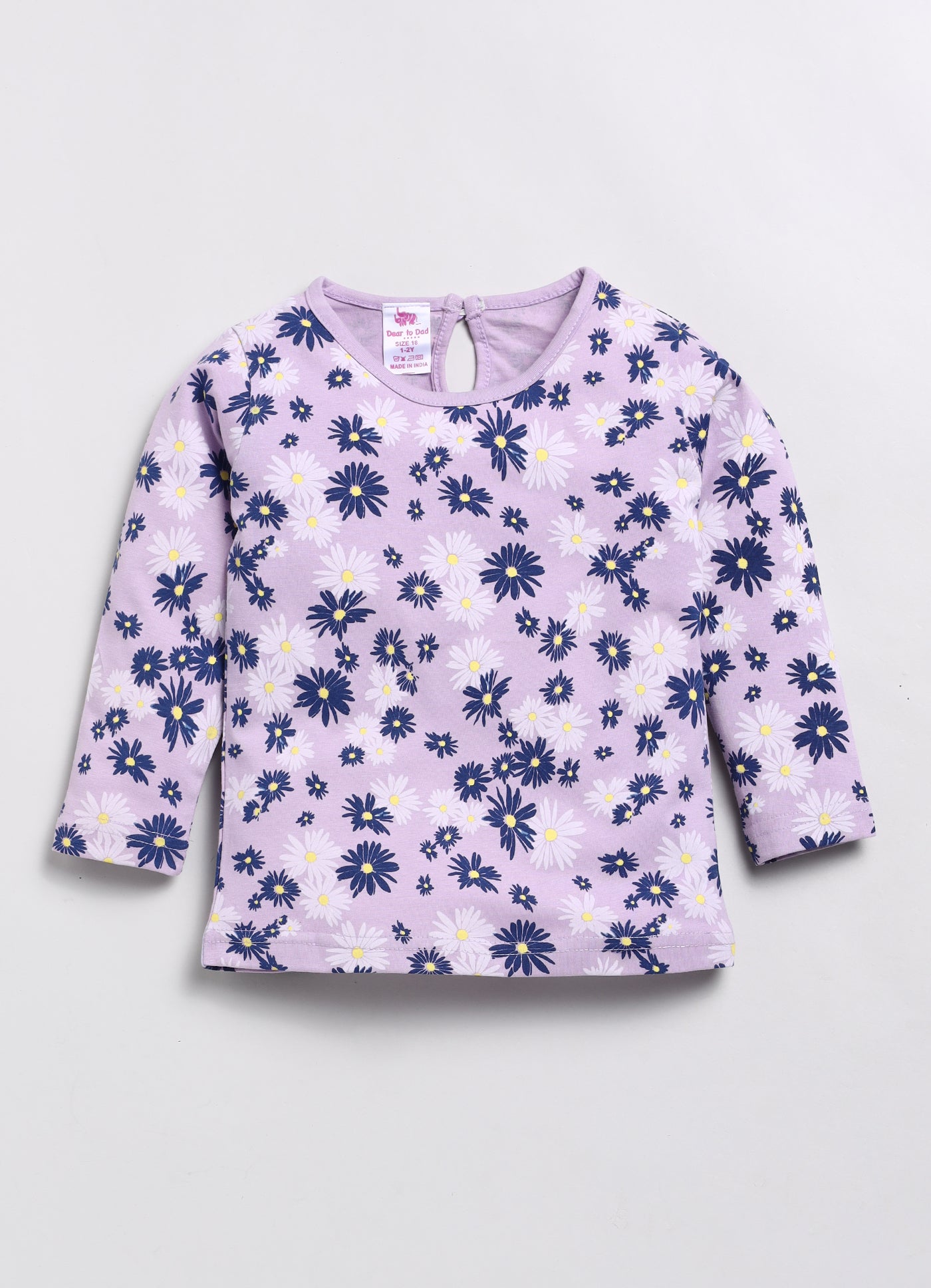 Flower All Over Printed Girls Full Sleeve Set-7130