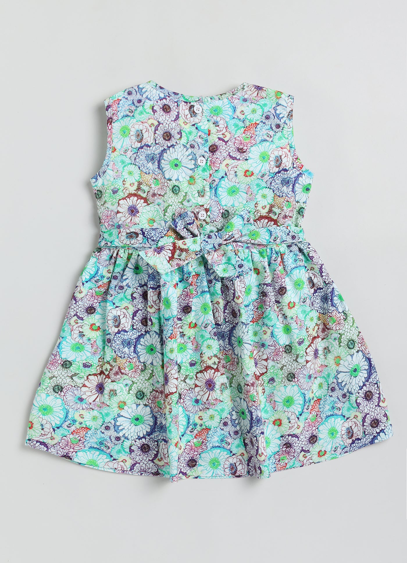 Pure Woven Fabric All Over Printed A-line Baby Frock GF-WP-119