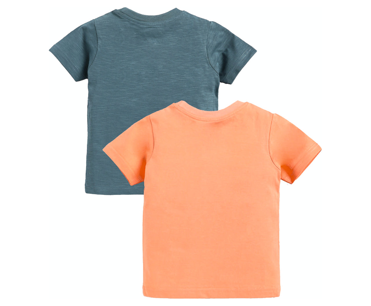 DTD Solid Color Boys T-Shirt- Pack of 2- Chest Logo-BT-712B