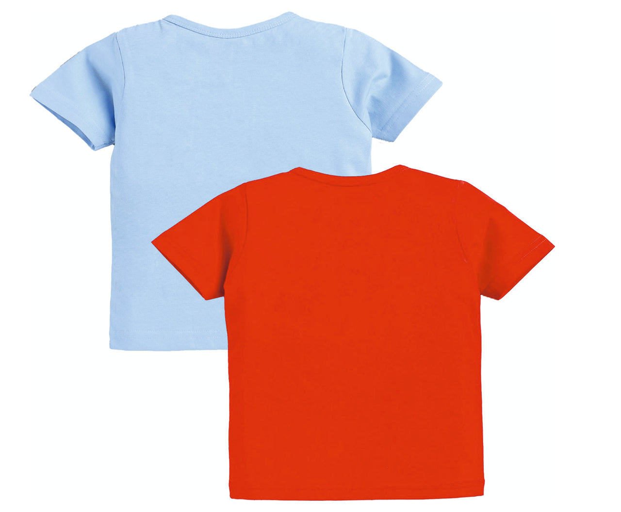 DTD Solid Color Boys T-Shirt- Pack of 2- Box Placket-BT-713A