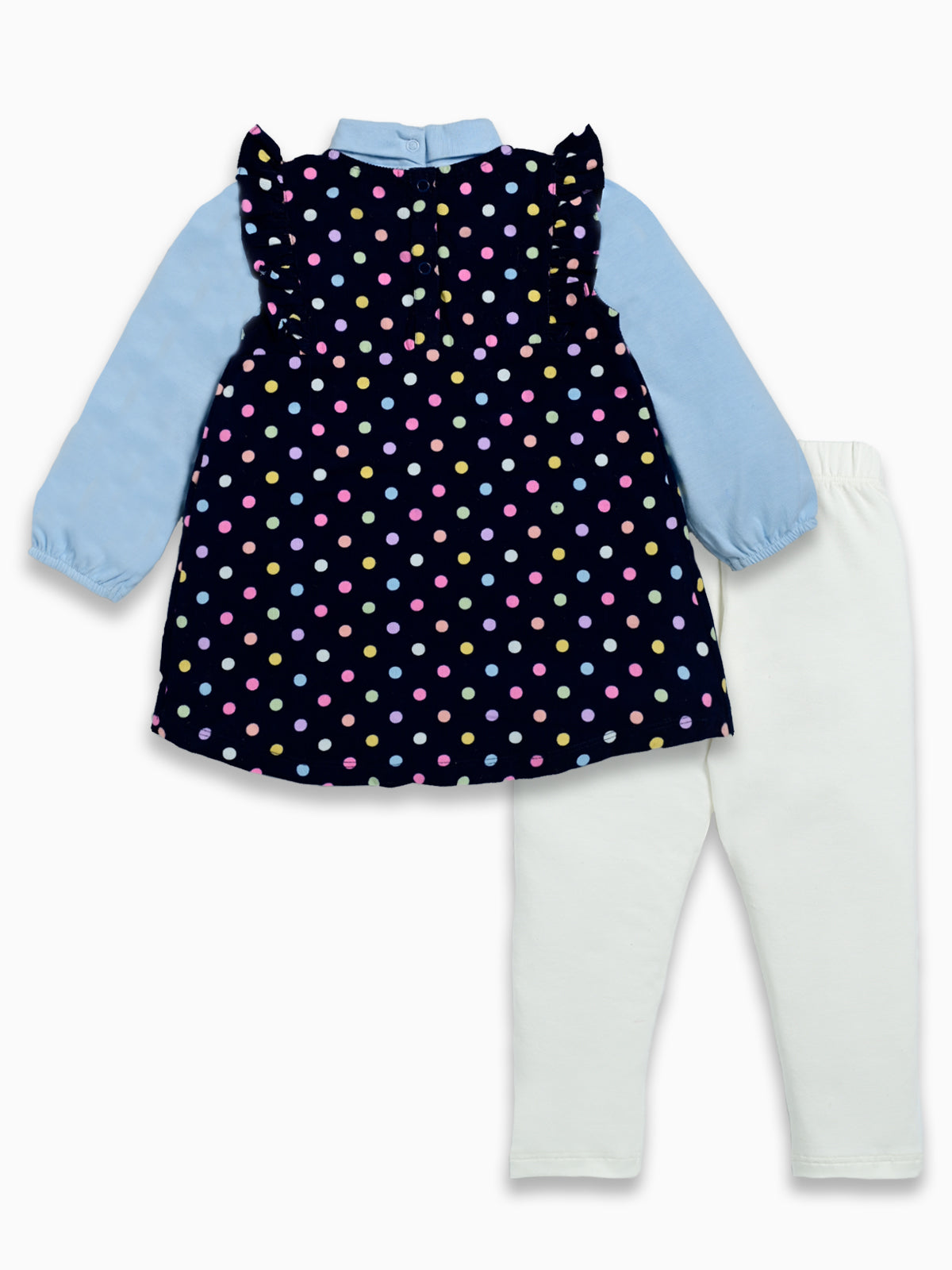 DTD Sleeveless Cotton Frock with Lycra Laggings and Full Sleeve Inner G-FS-058