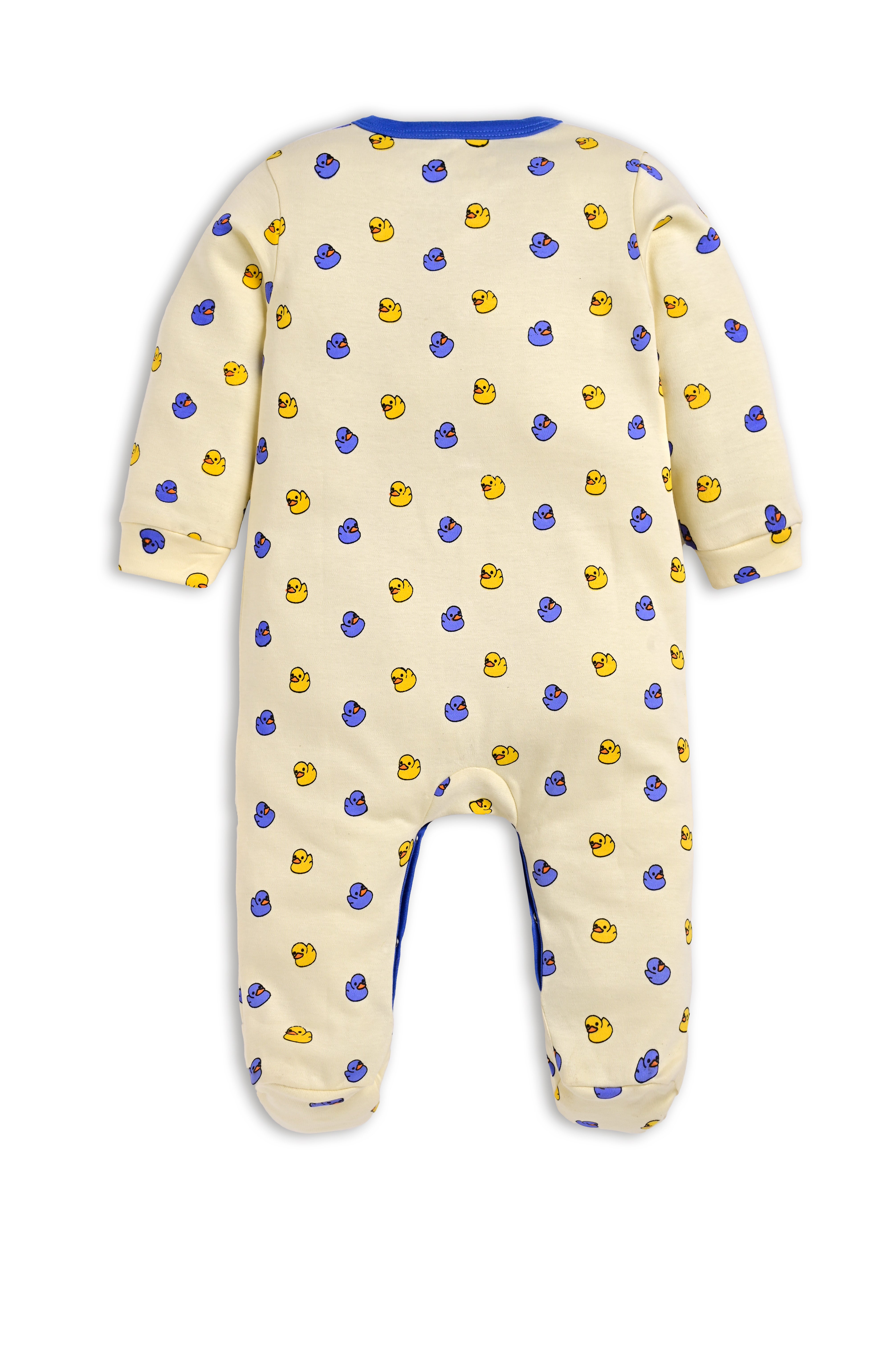 DTD Little Duck All Over Printed Infant Baby Front Open Romper ON-B-F/S-001